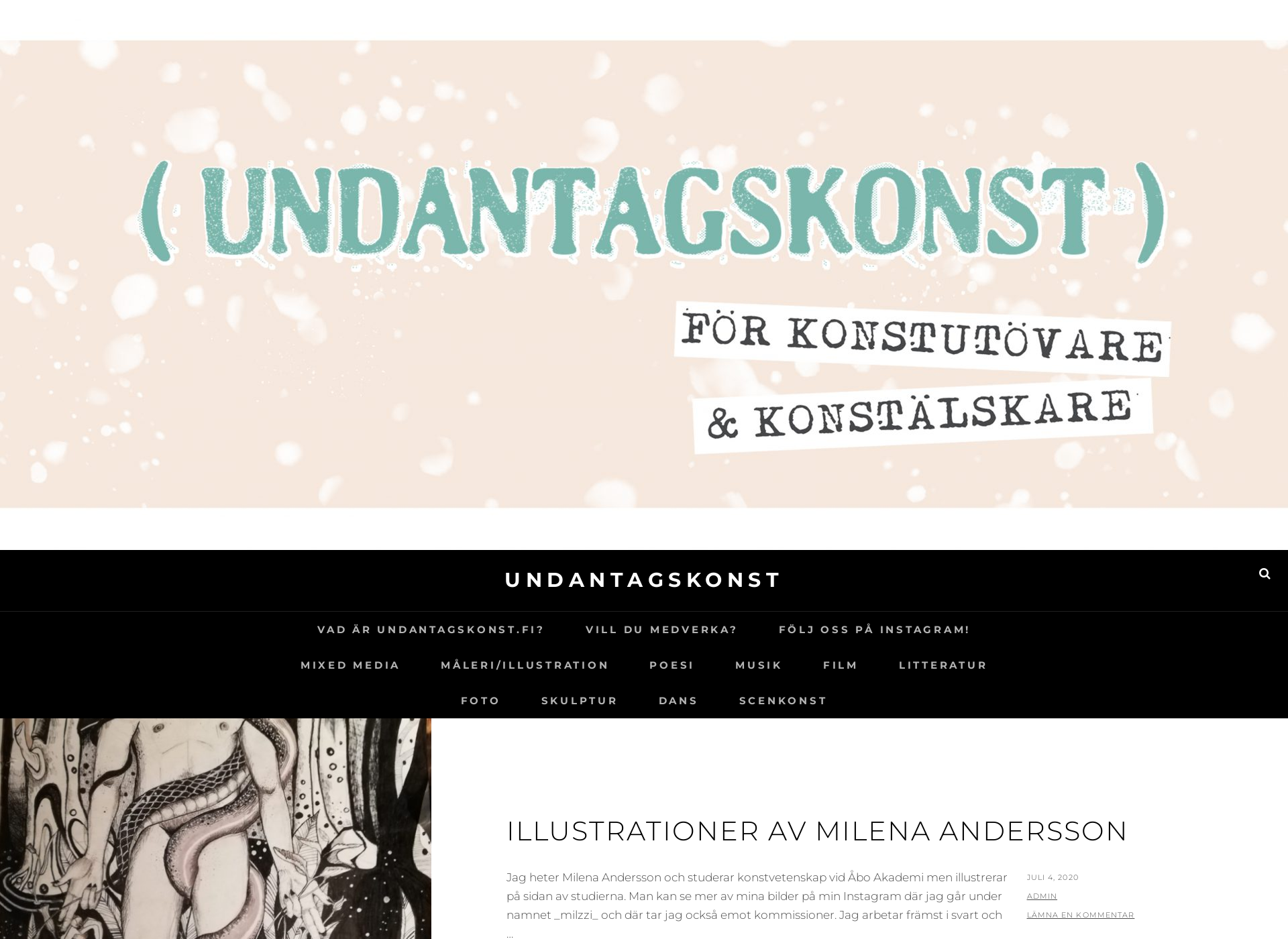 Screenshot for undantagskonst.fi