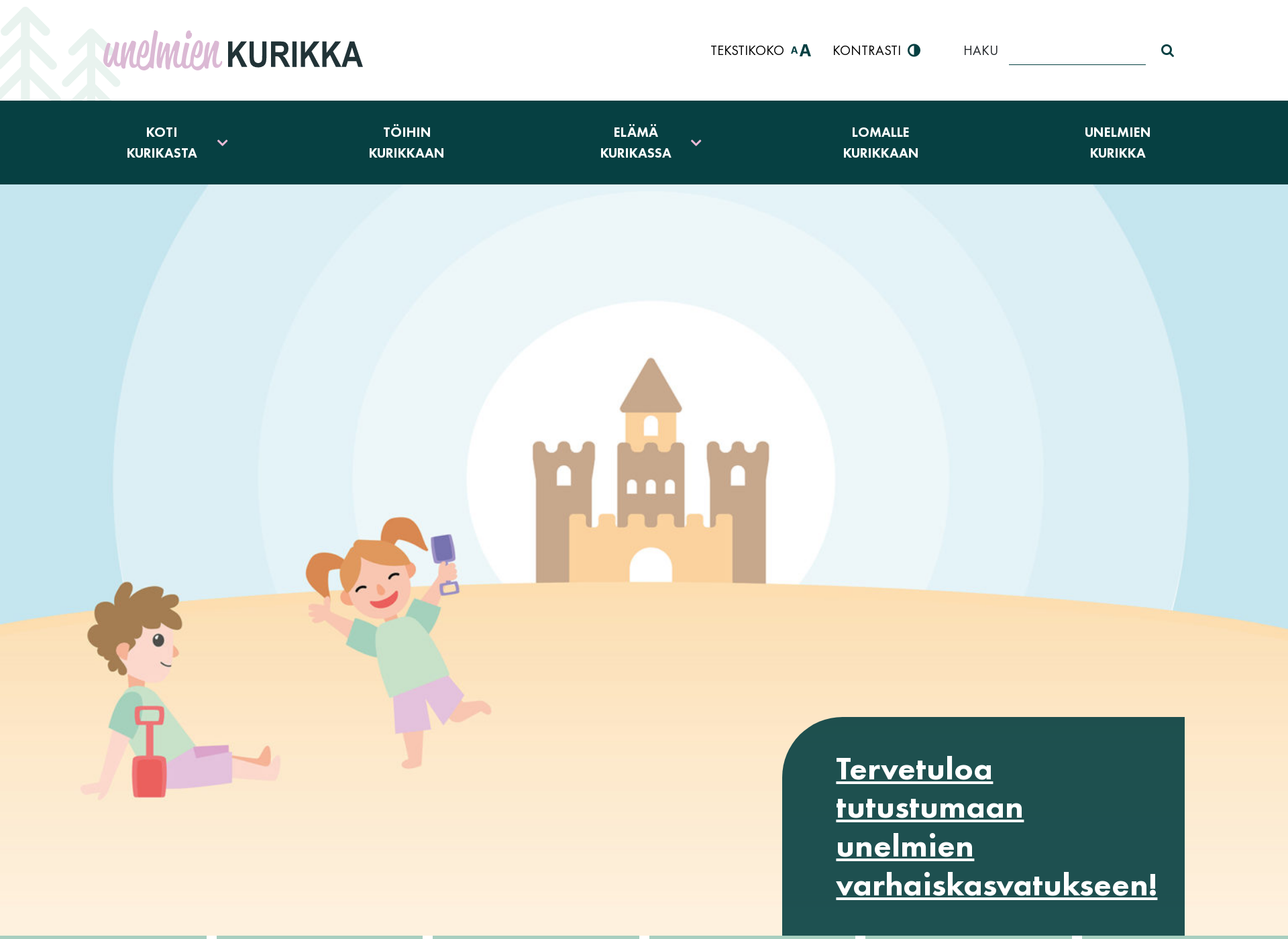 Screenshot for unelmienkaupunki.fi