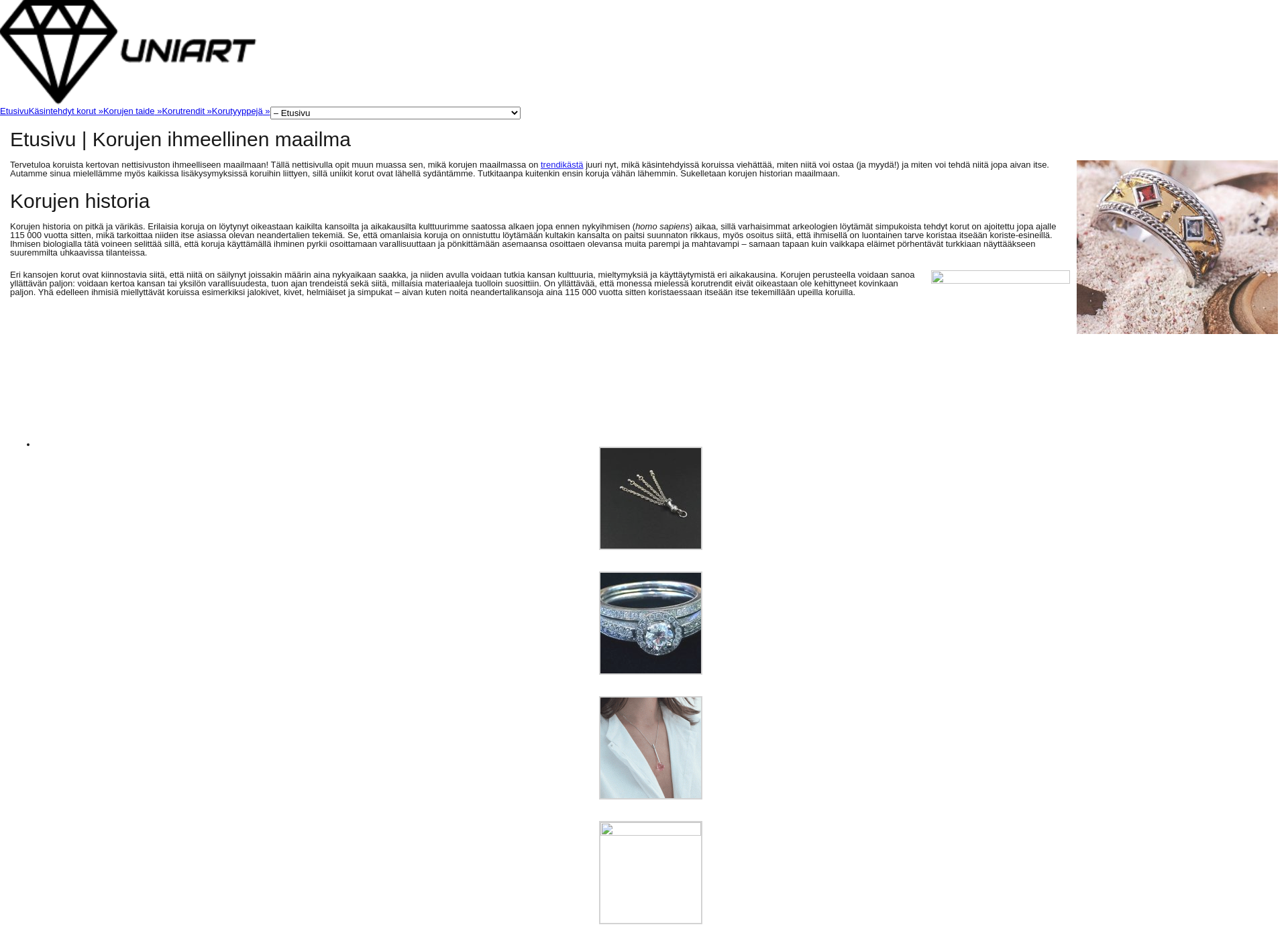 Screenshot for uniart.fi