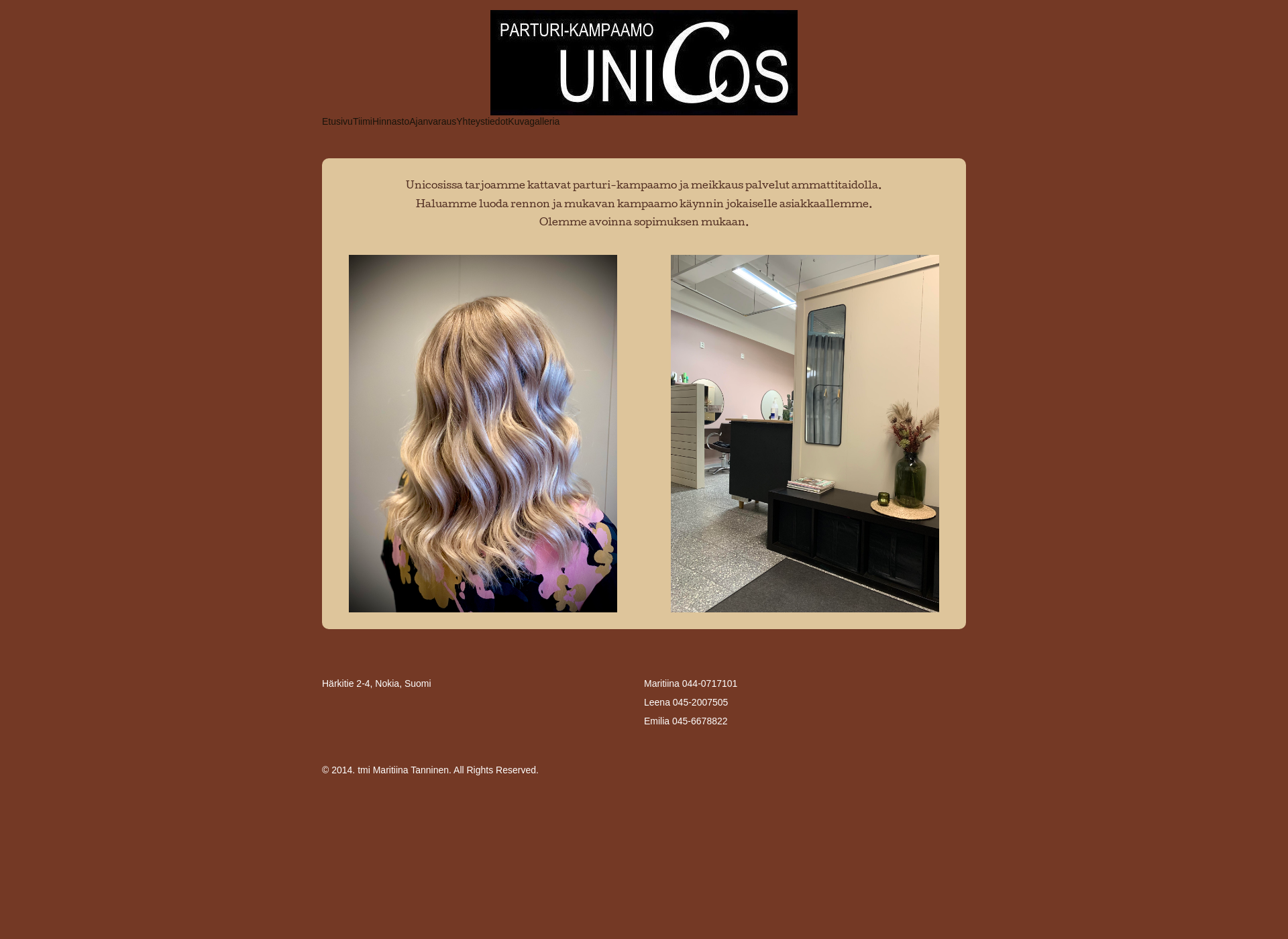 Skärmdump för unicos.fi