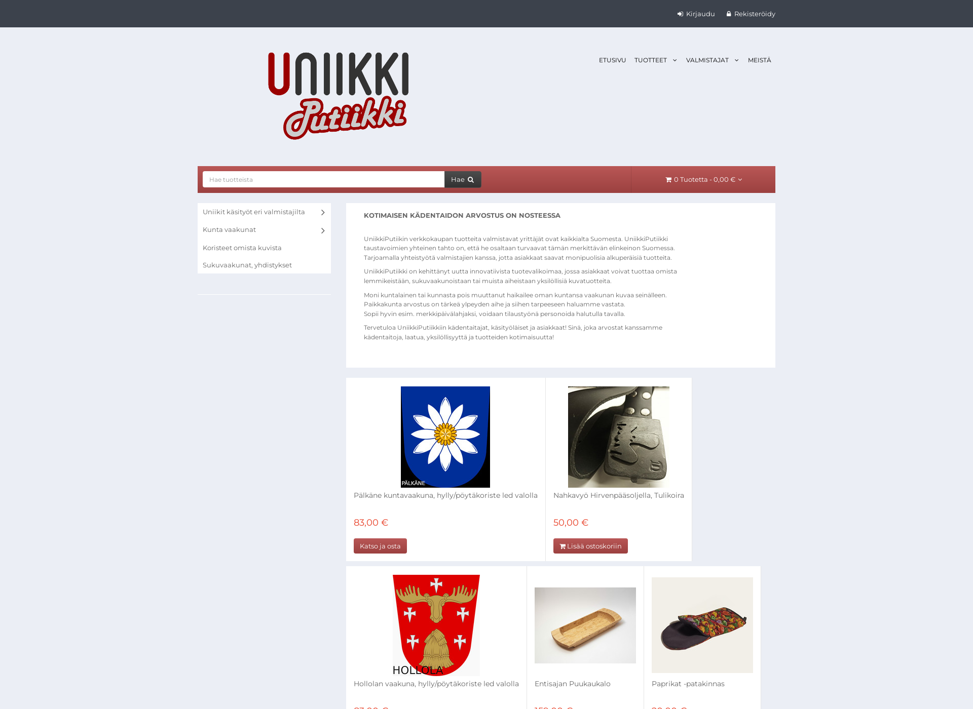 Screenshot for uniikkiputiikki.fi