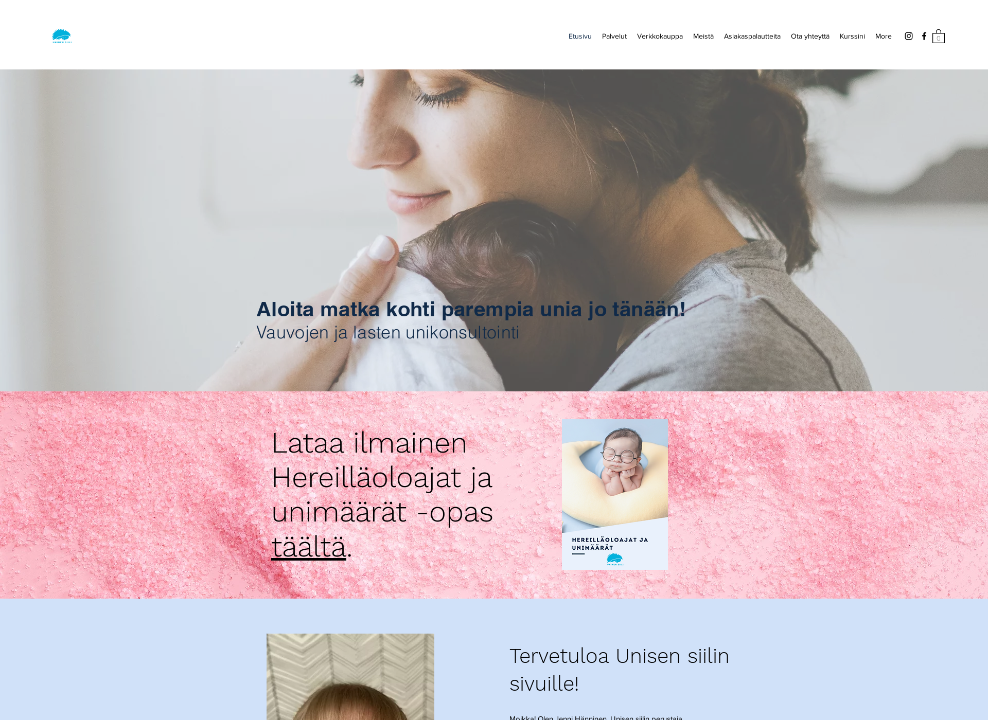 Skärmdump för uninensiili.fi