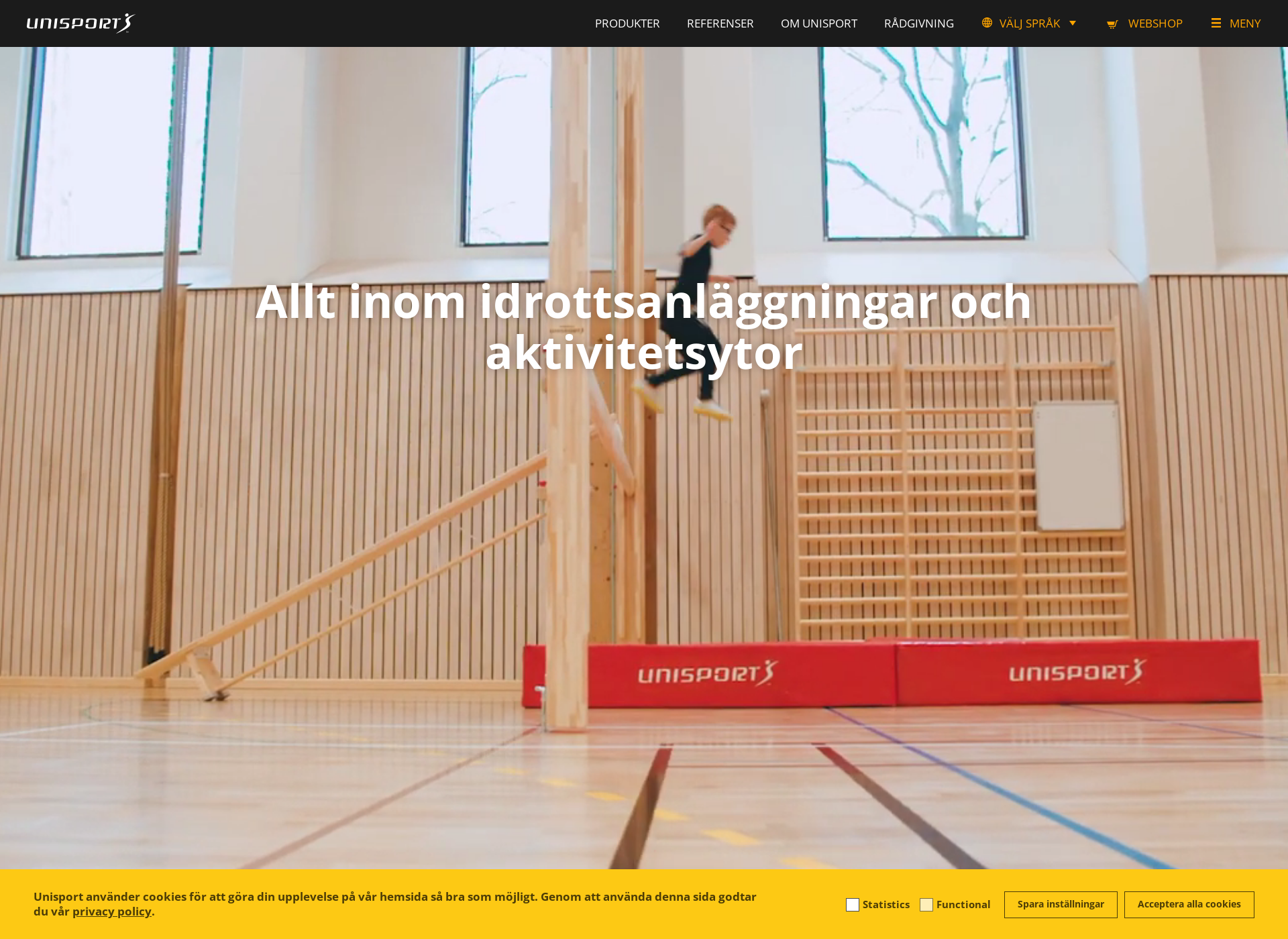 Skärmdump för unisportscandinavia.fi
