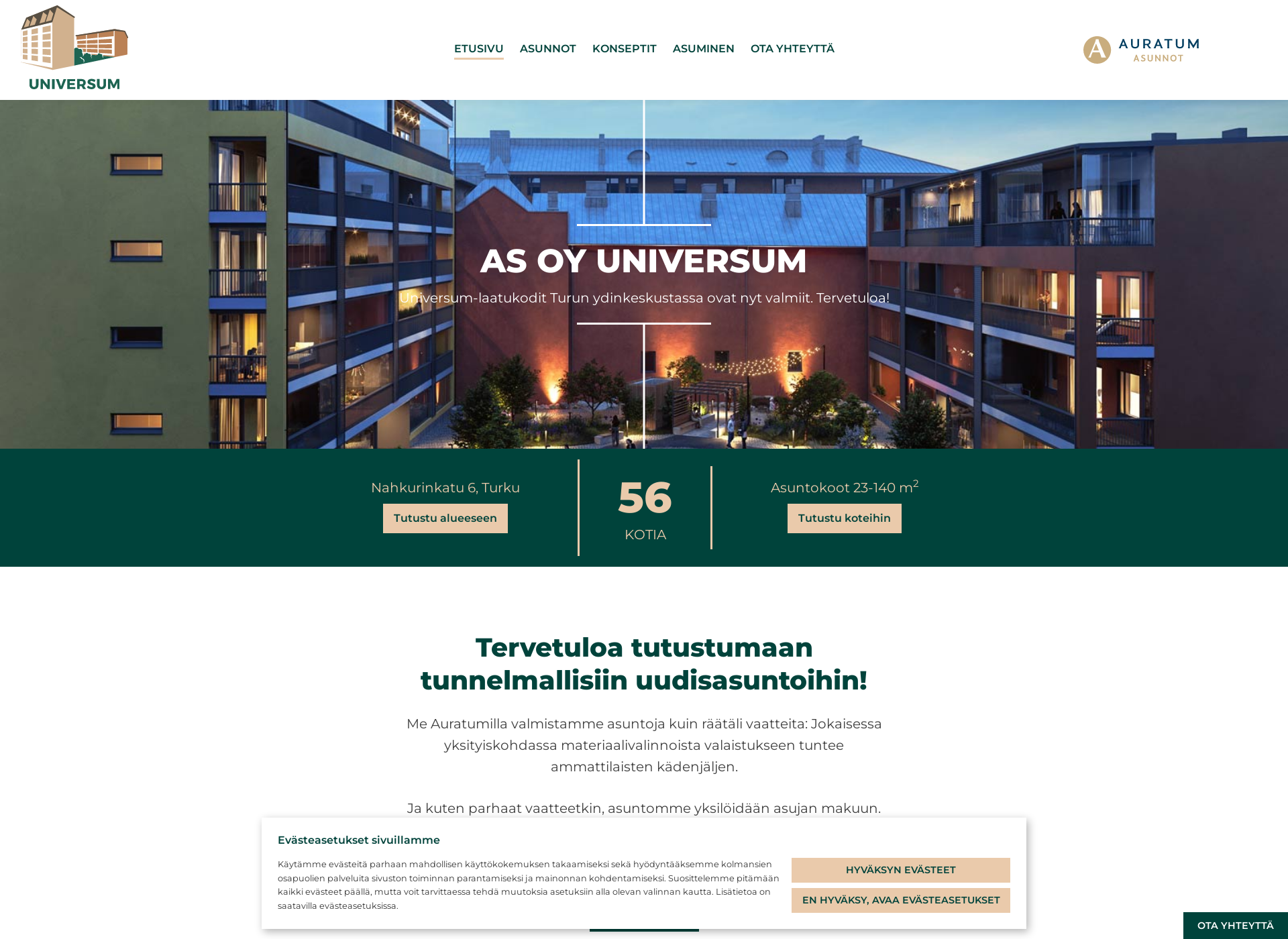 Screenshot for universumturku.fi