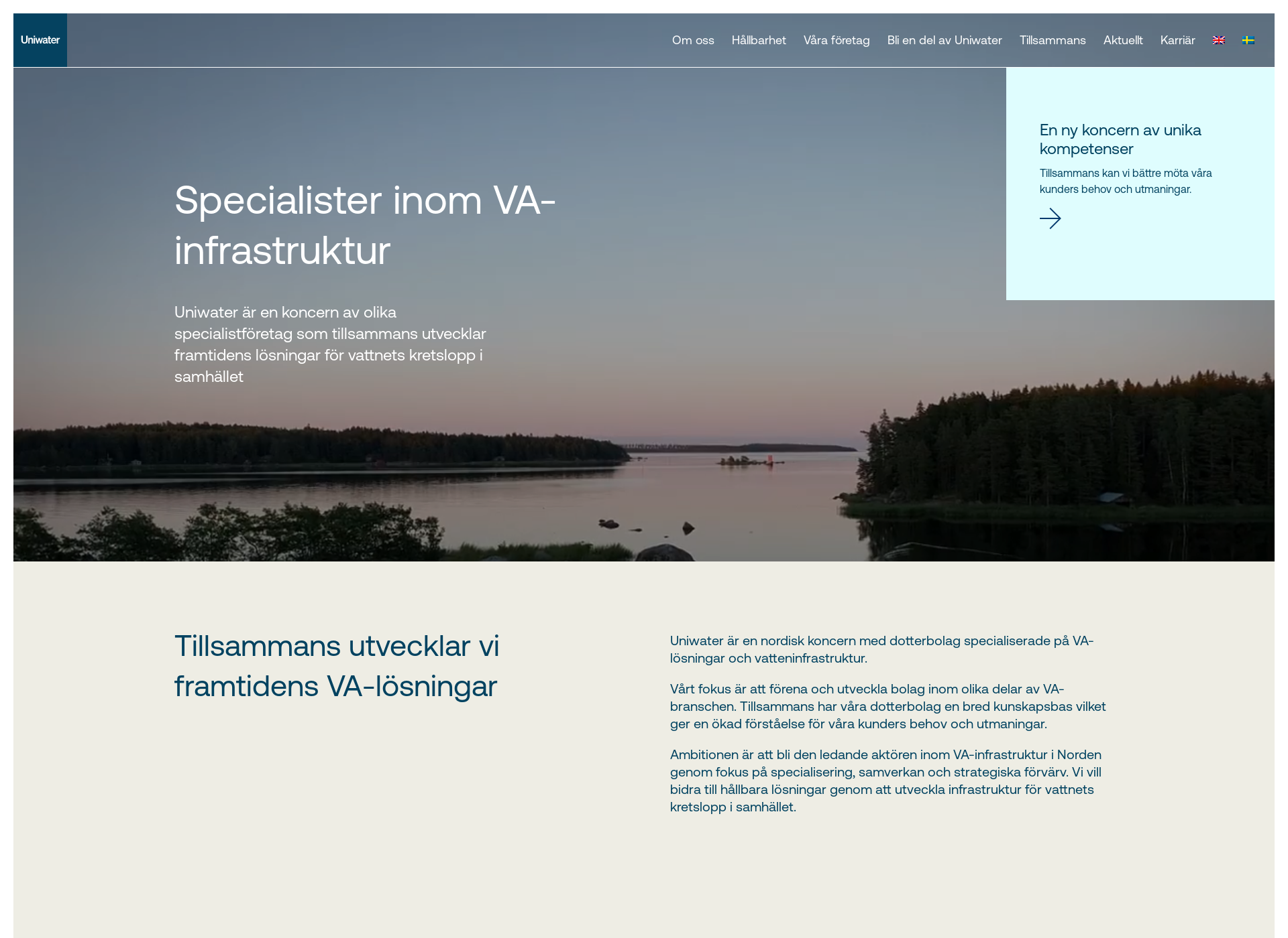 Screenshot for uniwater.fi