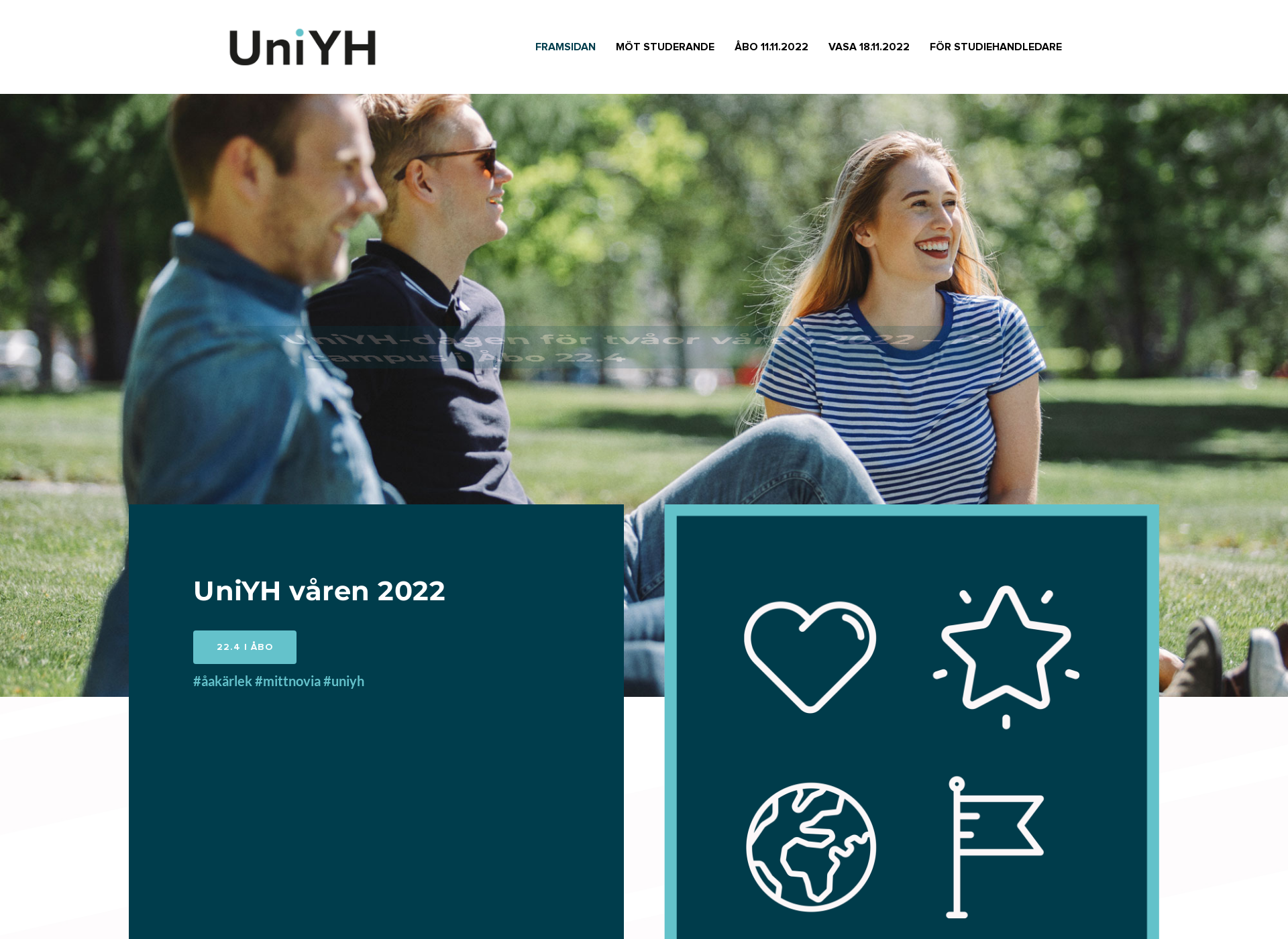 Skärmdump för uniyh.fi