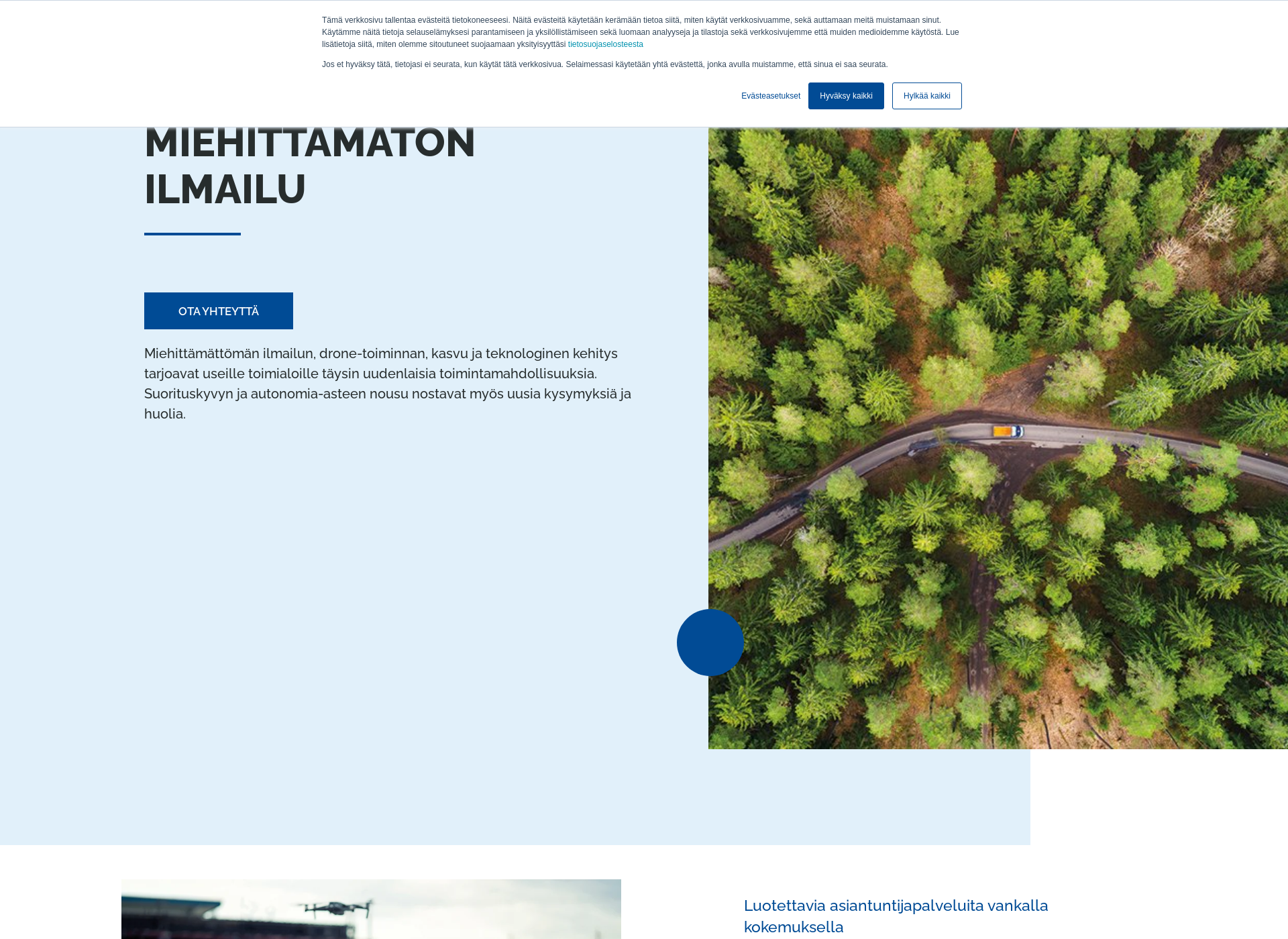 Skärmdump för unmanned.fi