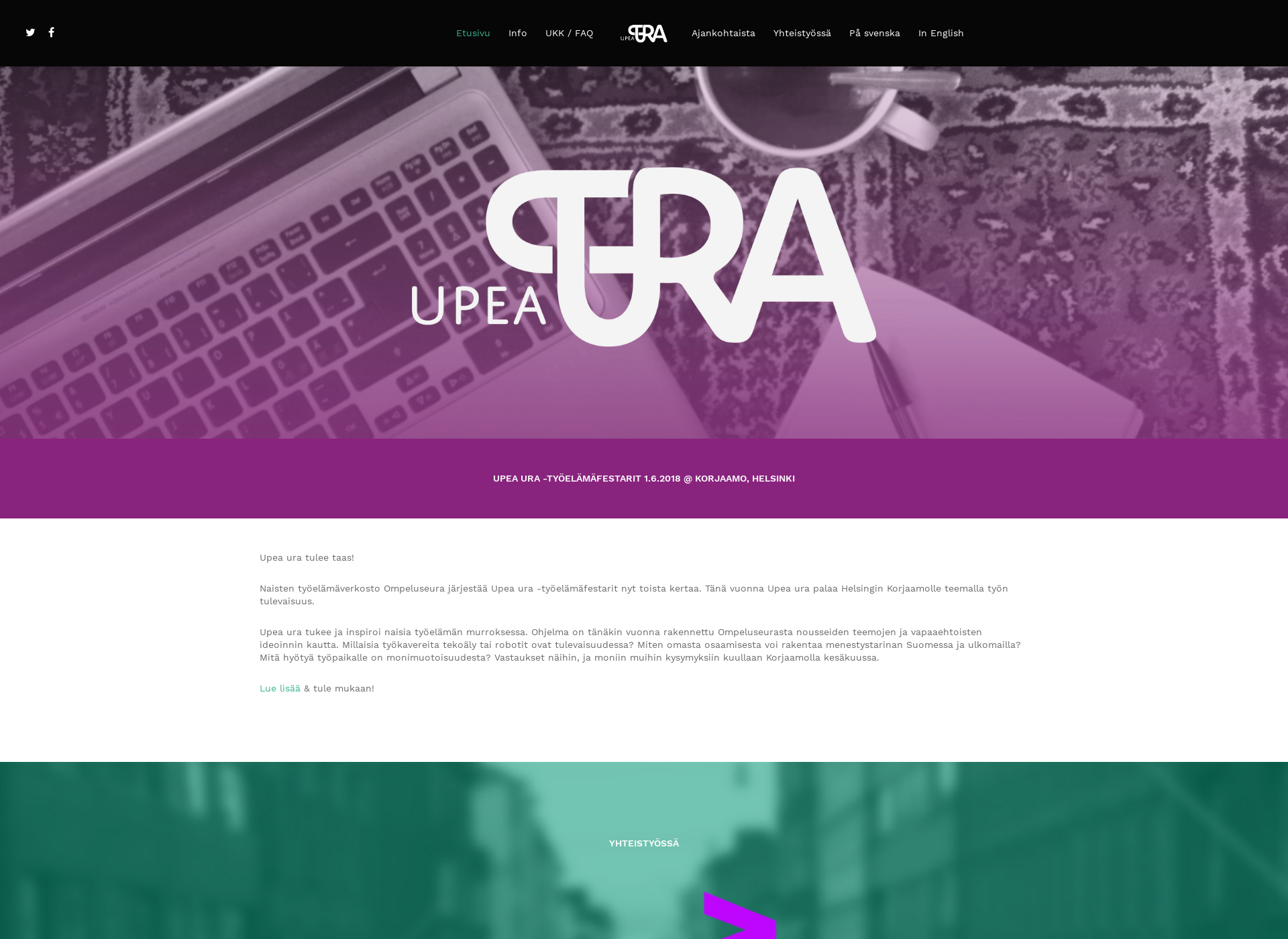Screenshot for upeaura.fi