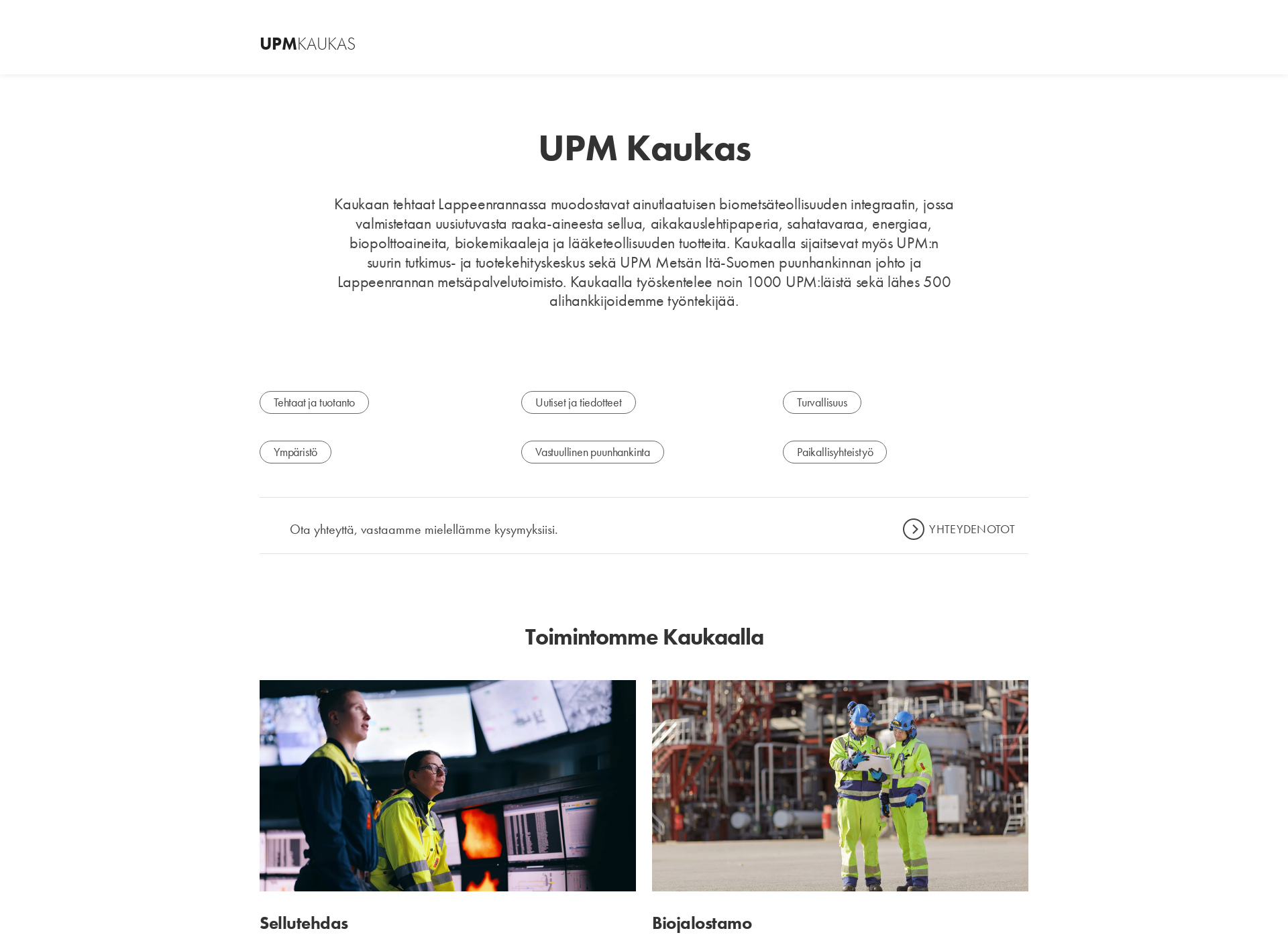 Screenshot for upmkaukas.fi