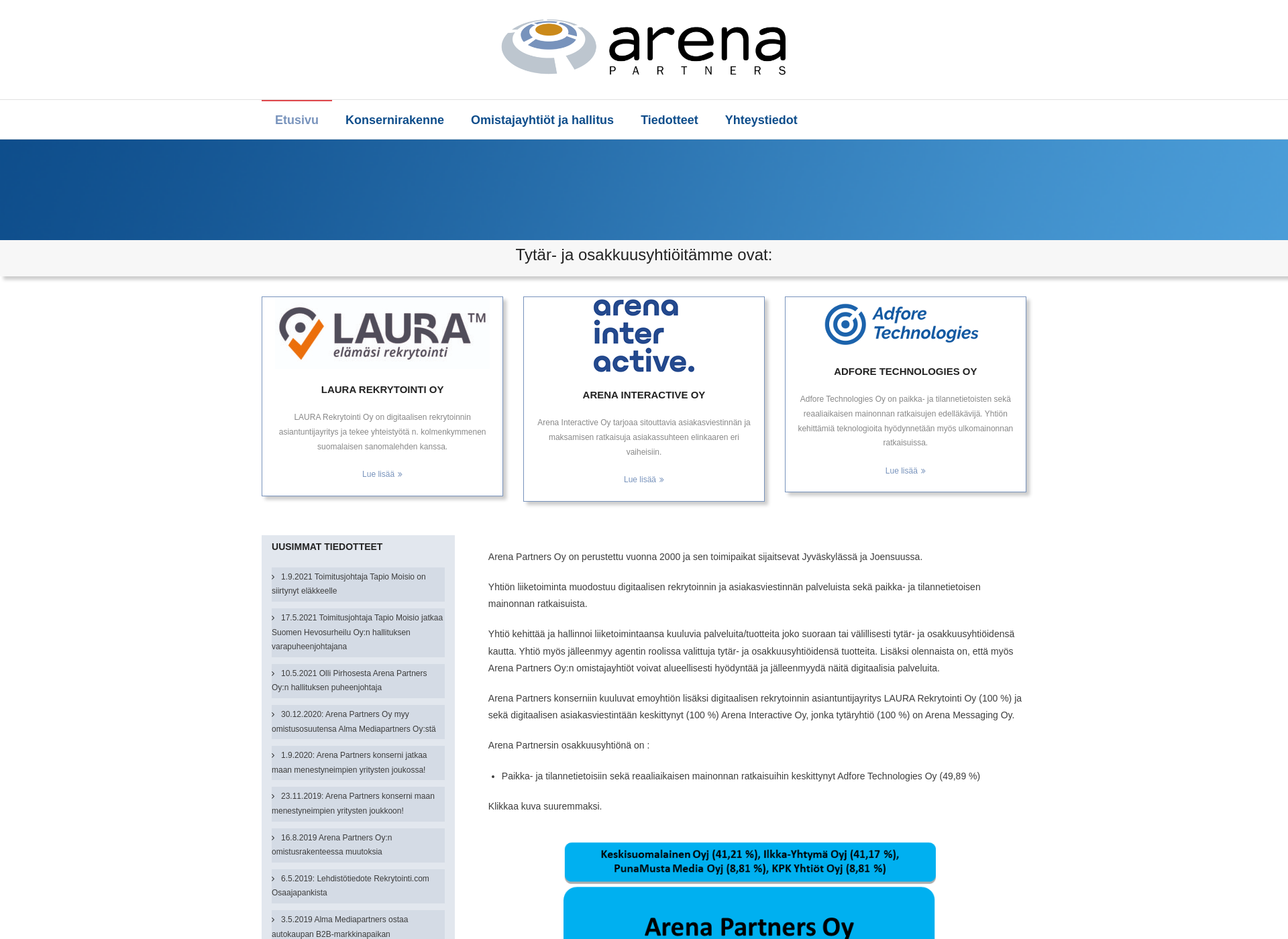 Screenshot for ura-arena.fi