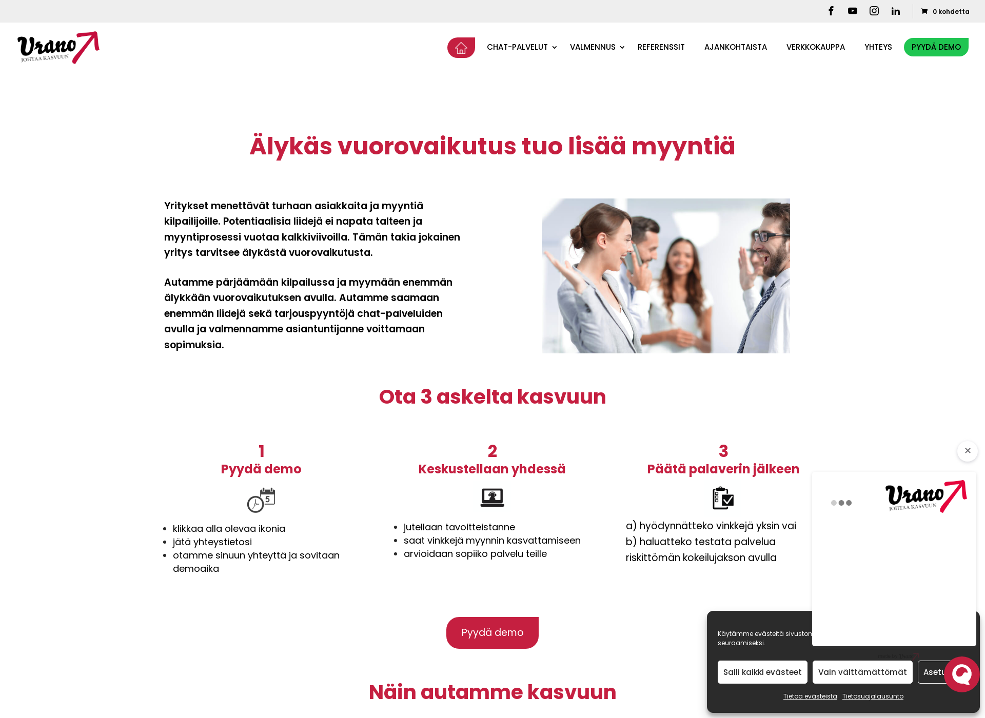 Screenshot for urachat.fi