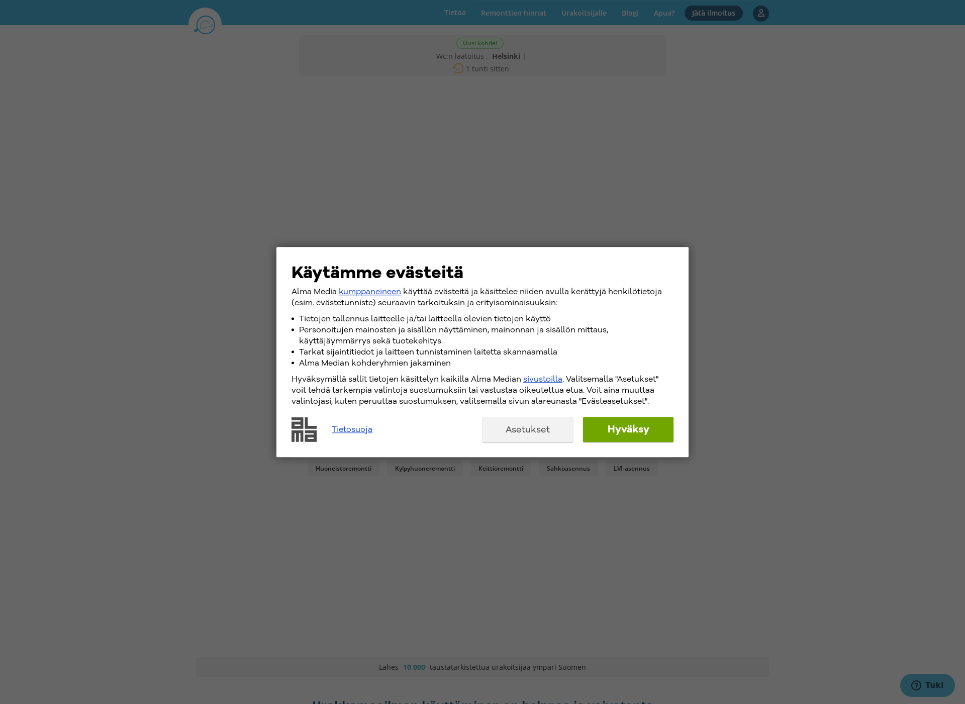 Screenshot for urakkamaailma.fi