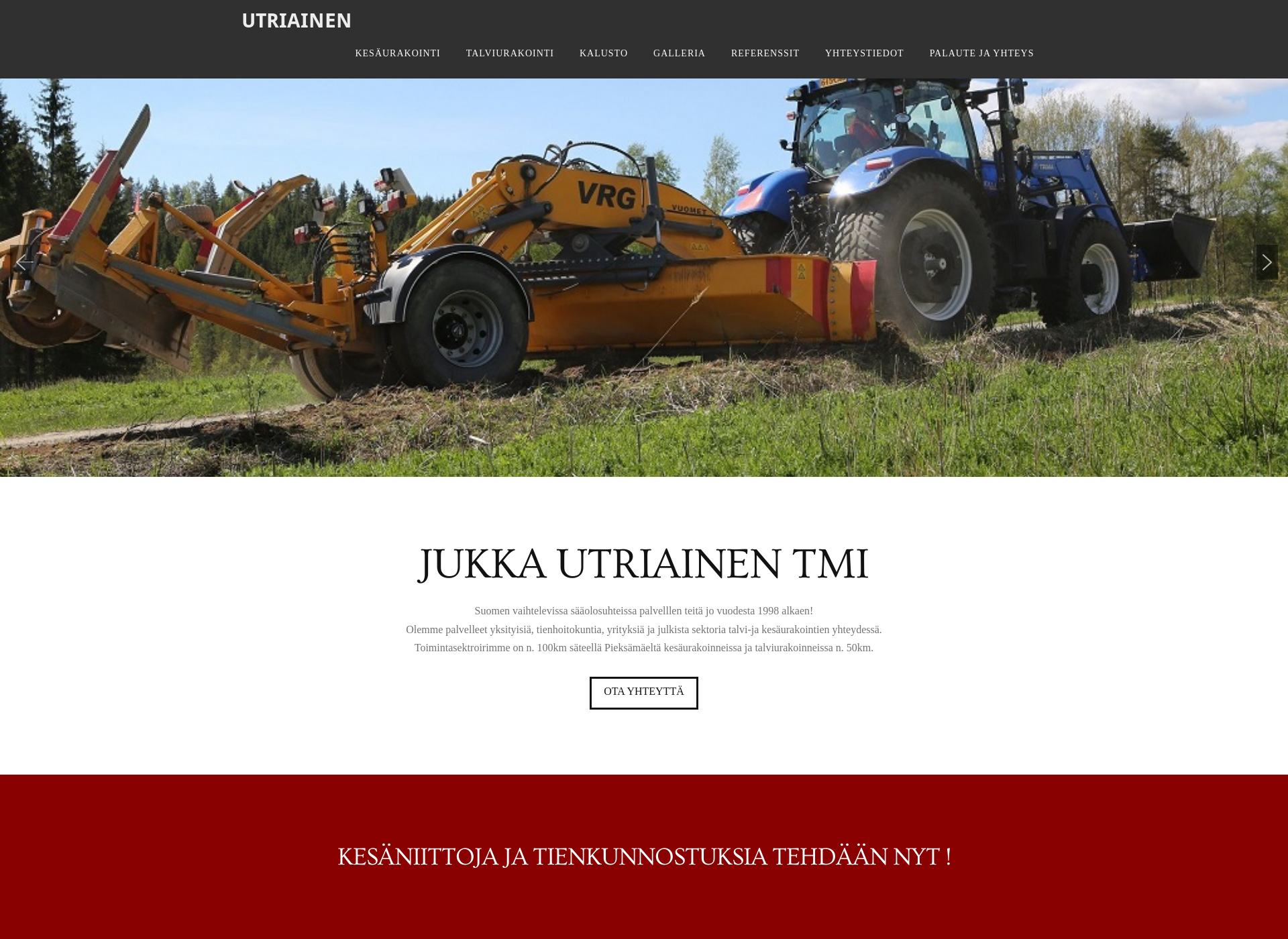 Näyttökuva urakointiutriainen.fi