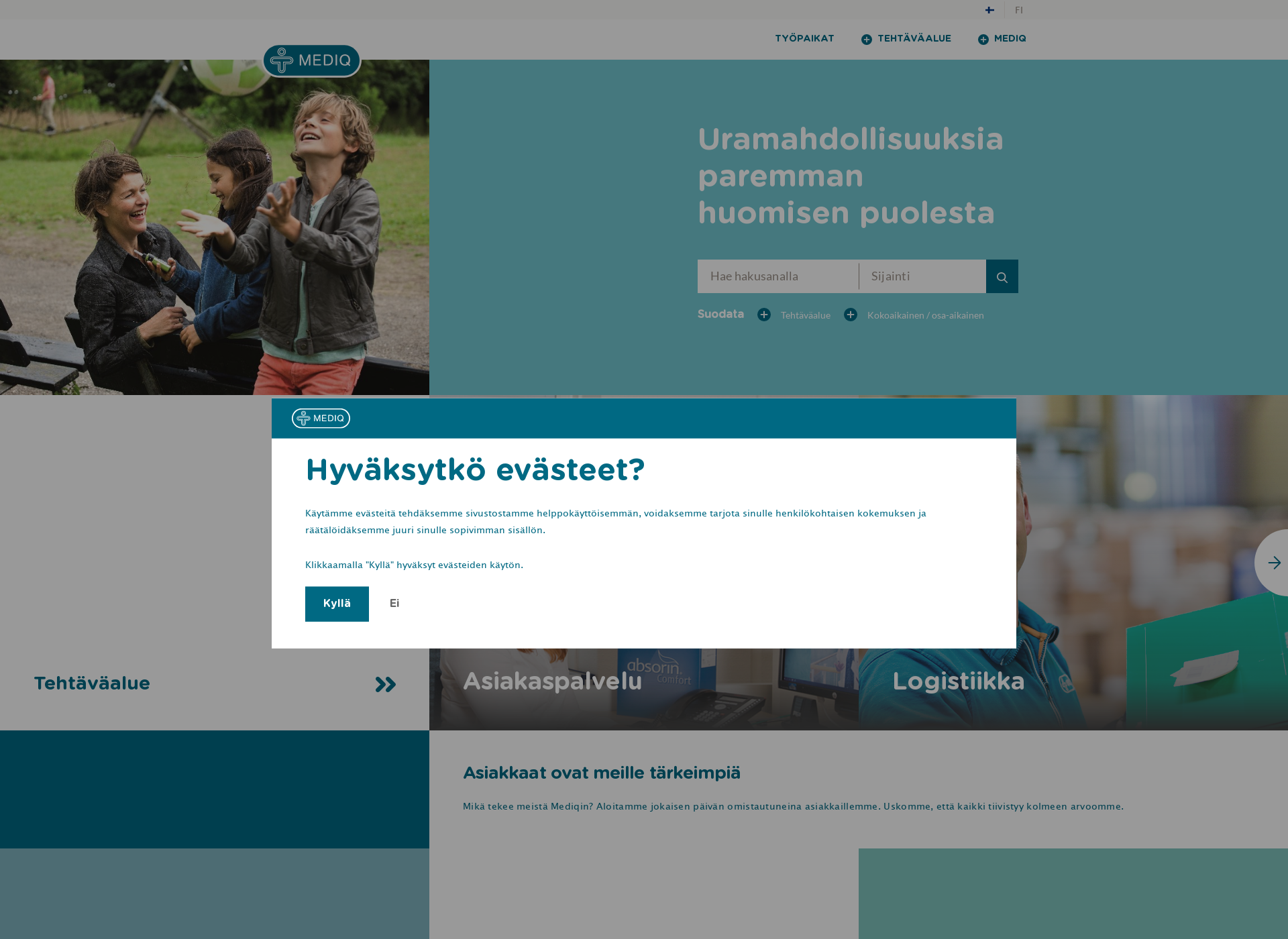 Skärmdump för uramediqissa.fi