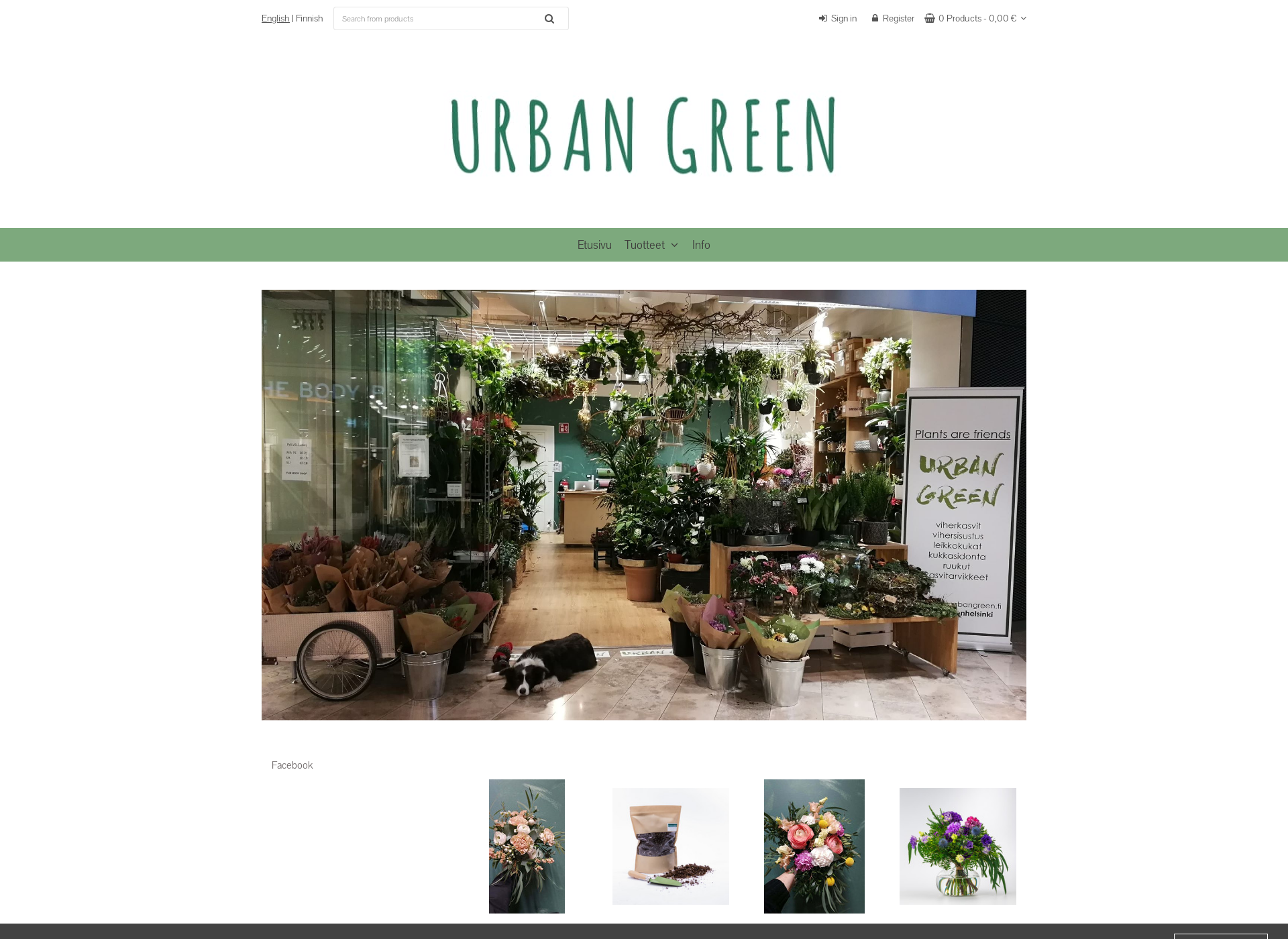 Skärmdump för urbangreen.fi
