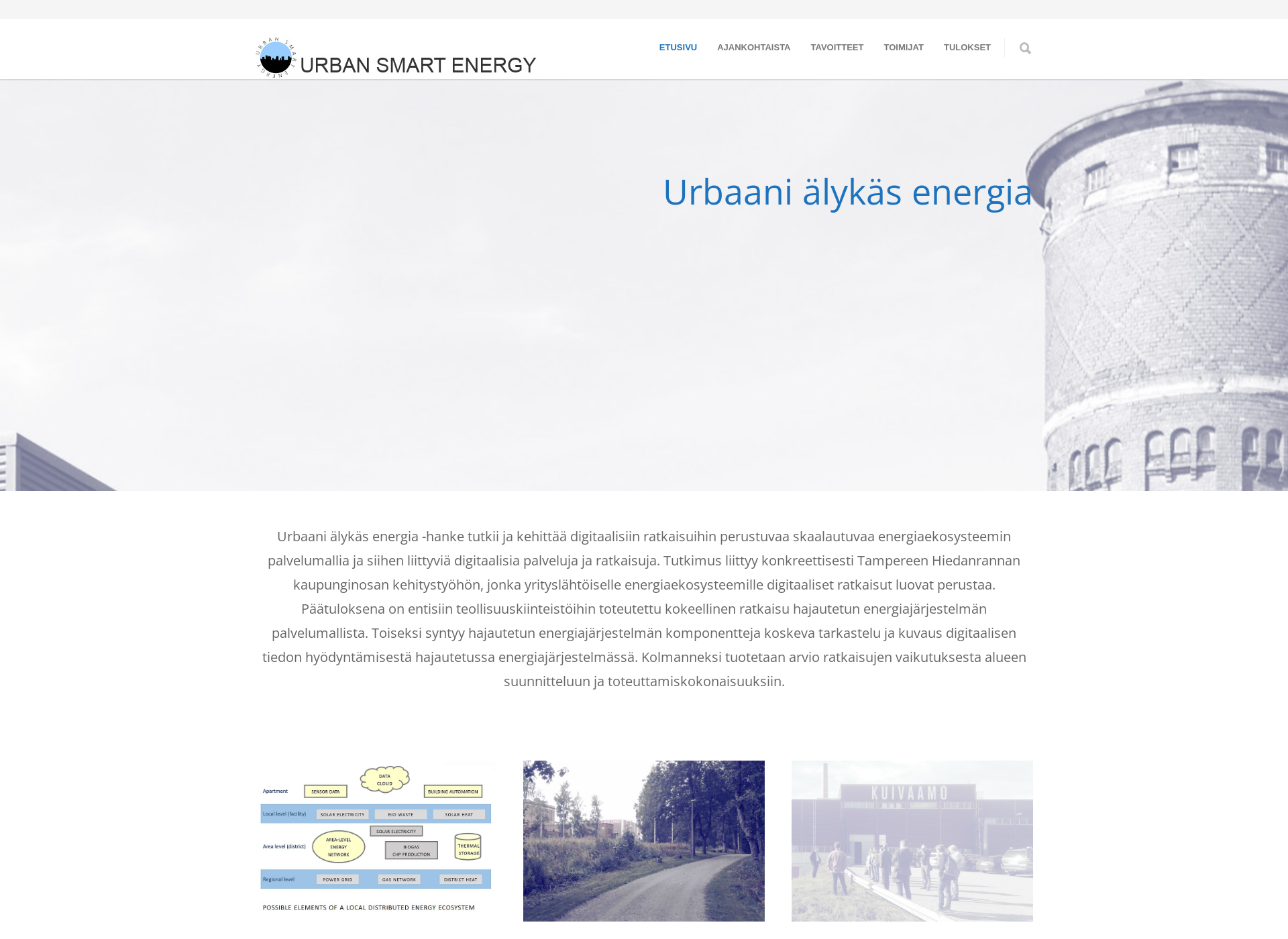 Screenshot for urbansmartenergy.fi