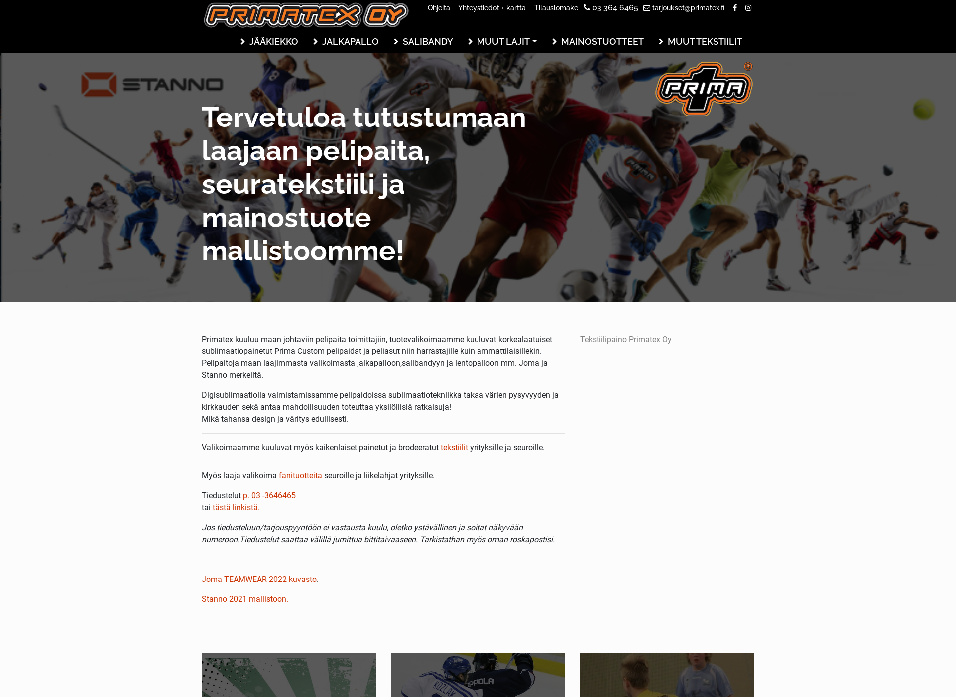 Screenshot for urheiluasut.fi