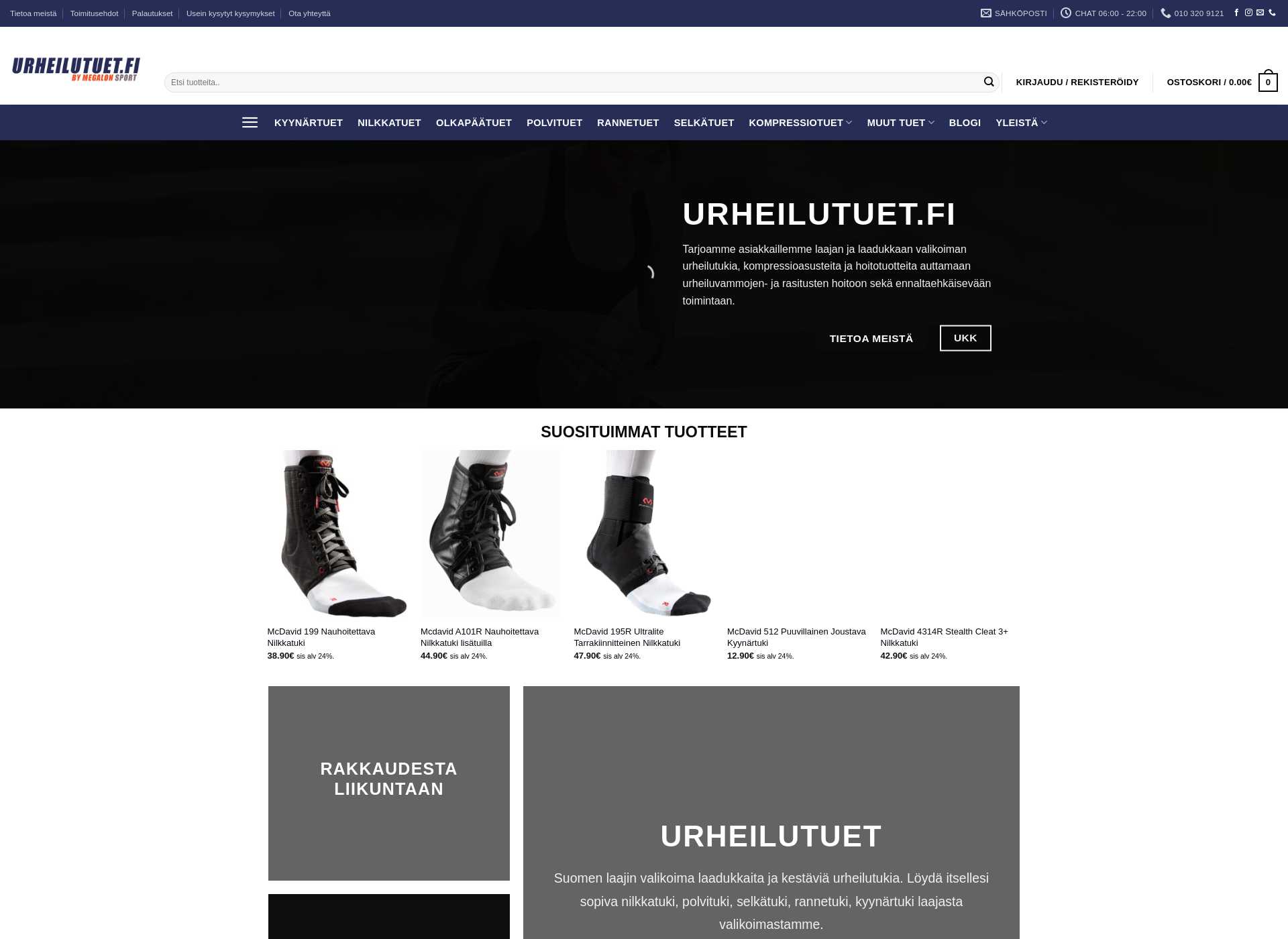 Screenshot for urheilutuet.fi