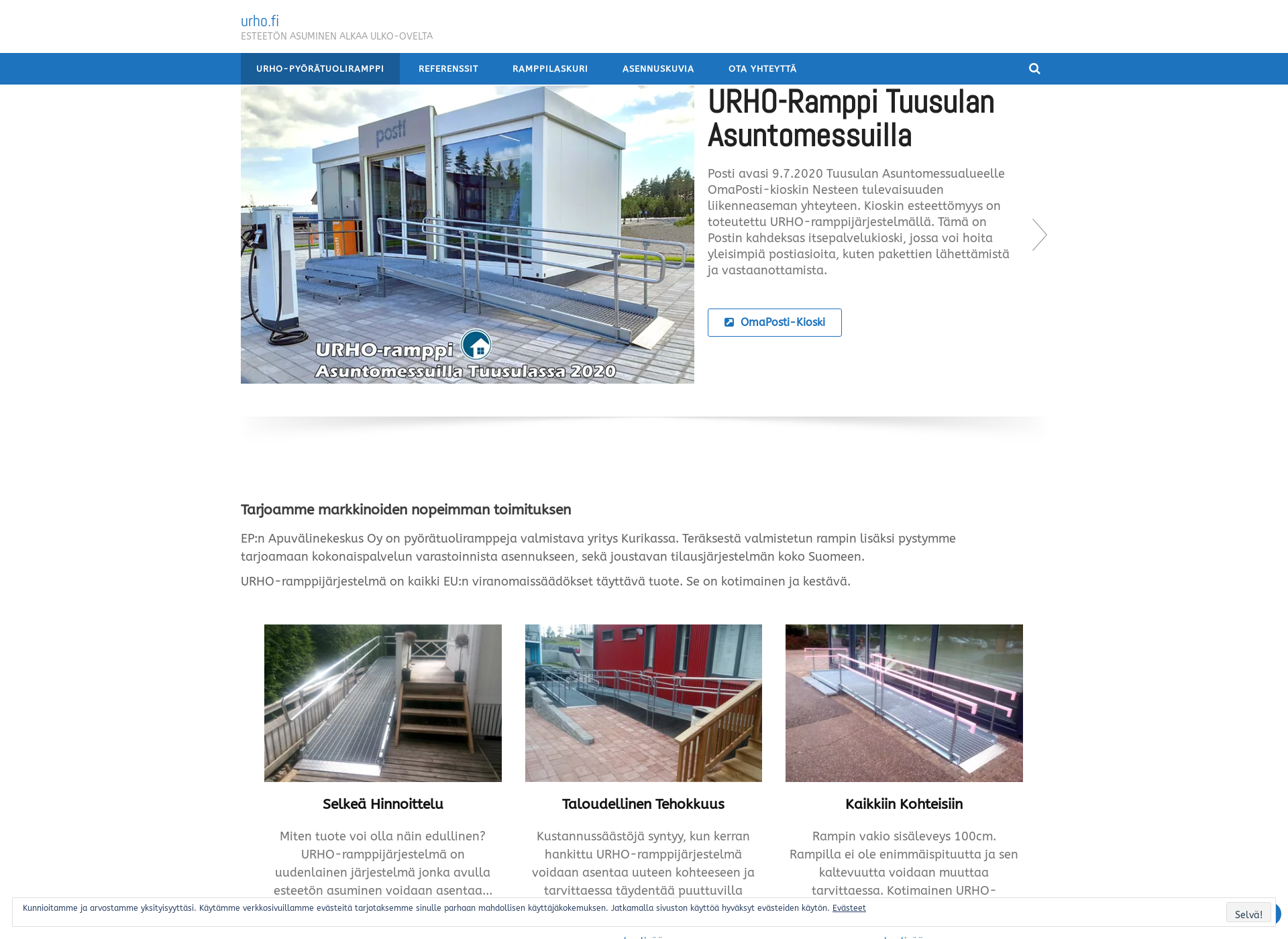 Screenshot for urho.fi