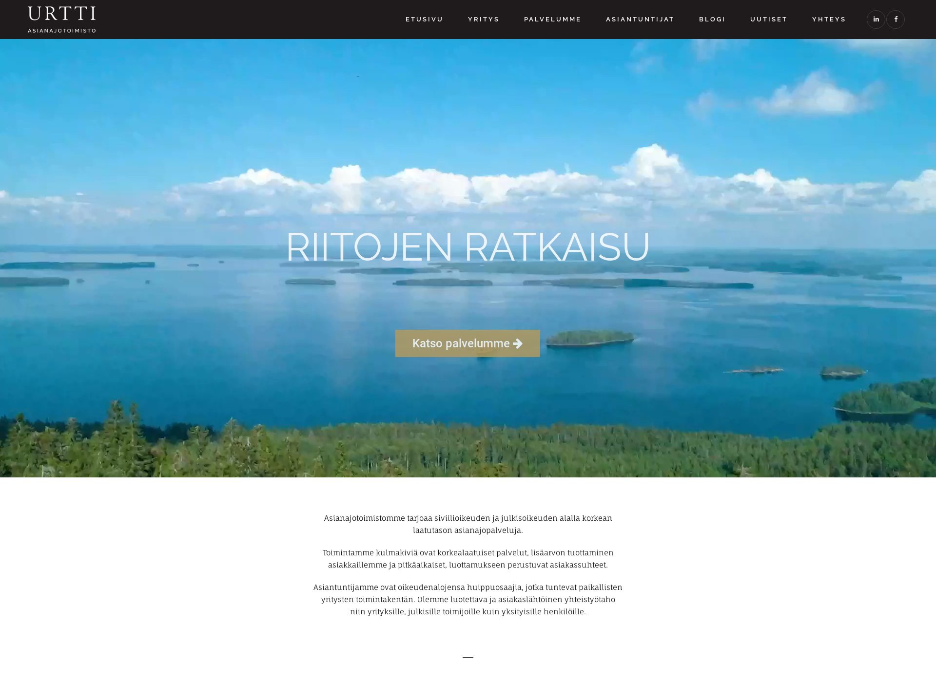 Screenshot for urtti-toiviainen.fi