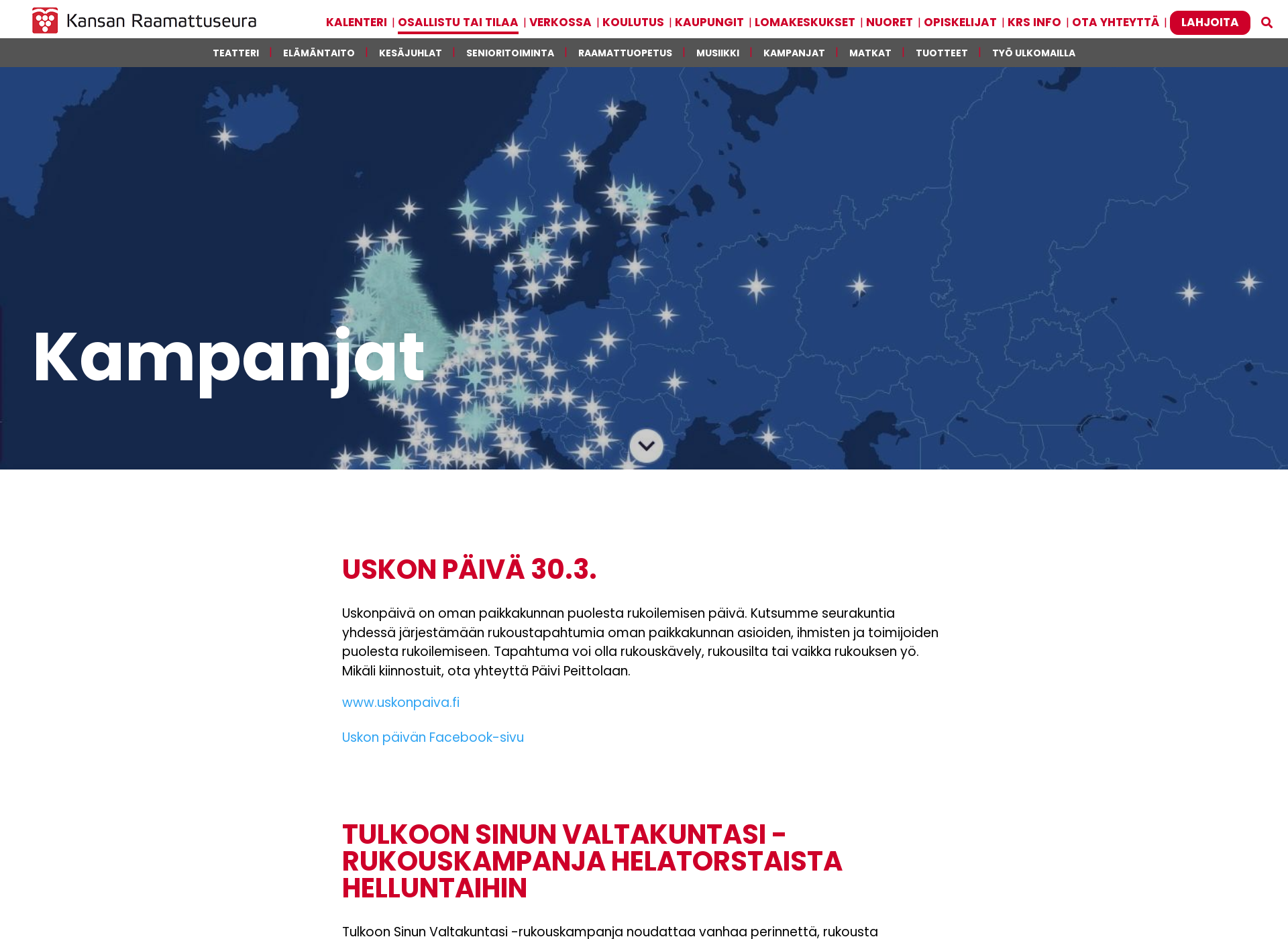 Screenshot for uskonyo.fi