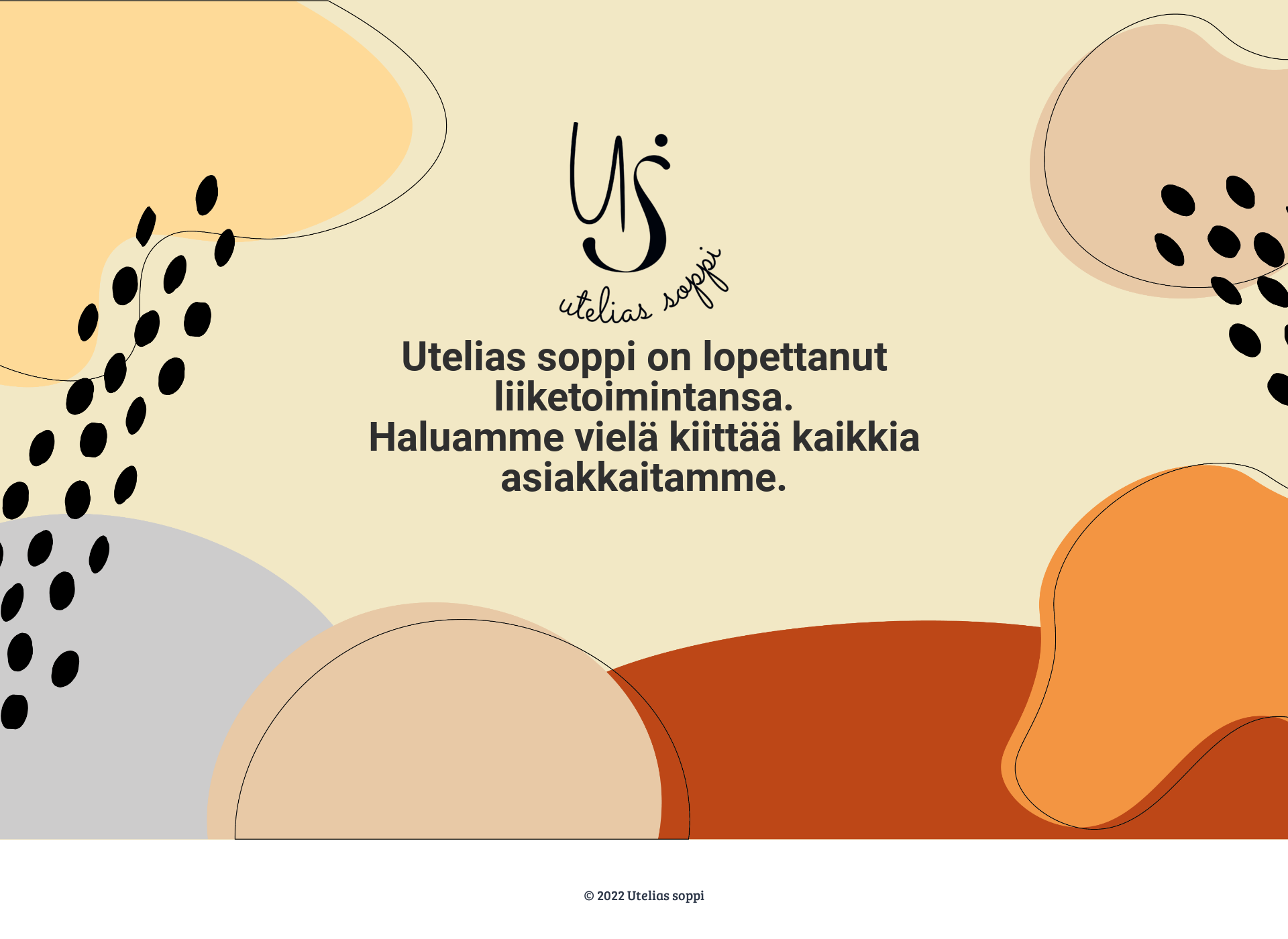 Skärmdump för uteliassoppi.fi