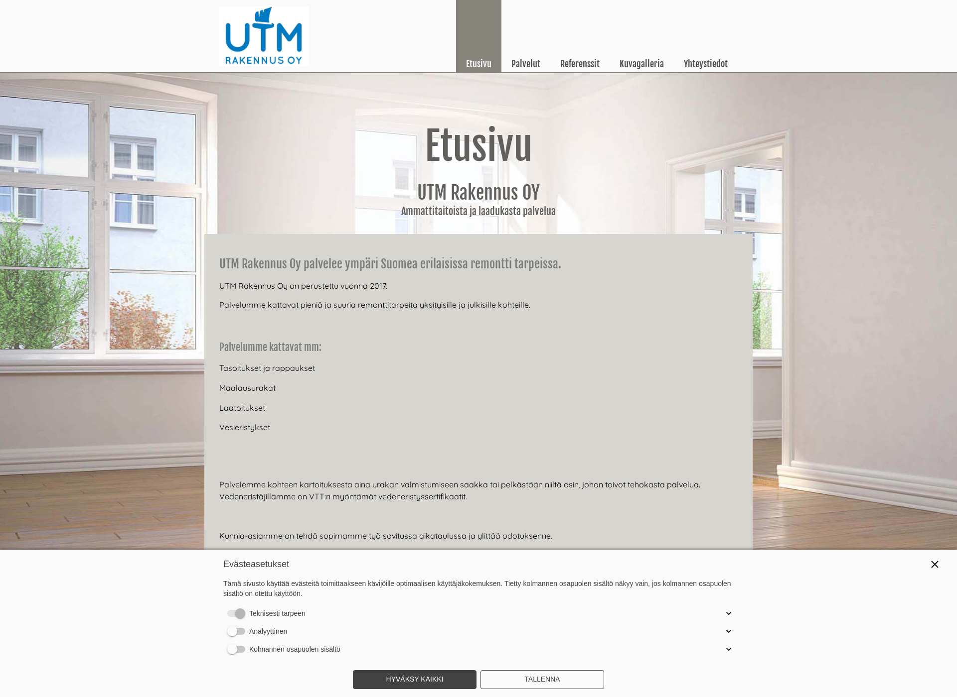 Screenshot for utmrakennus.fi