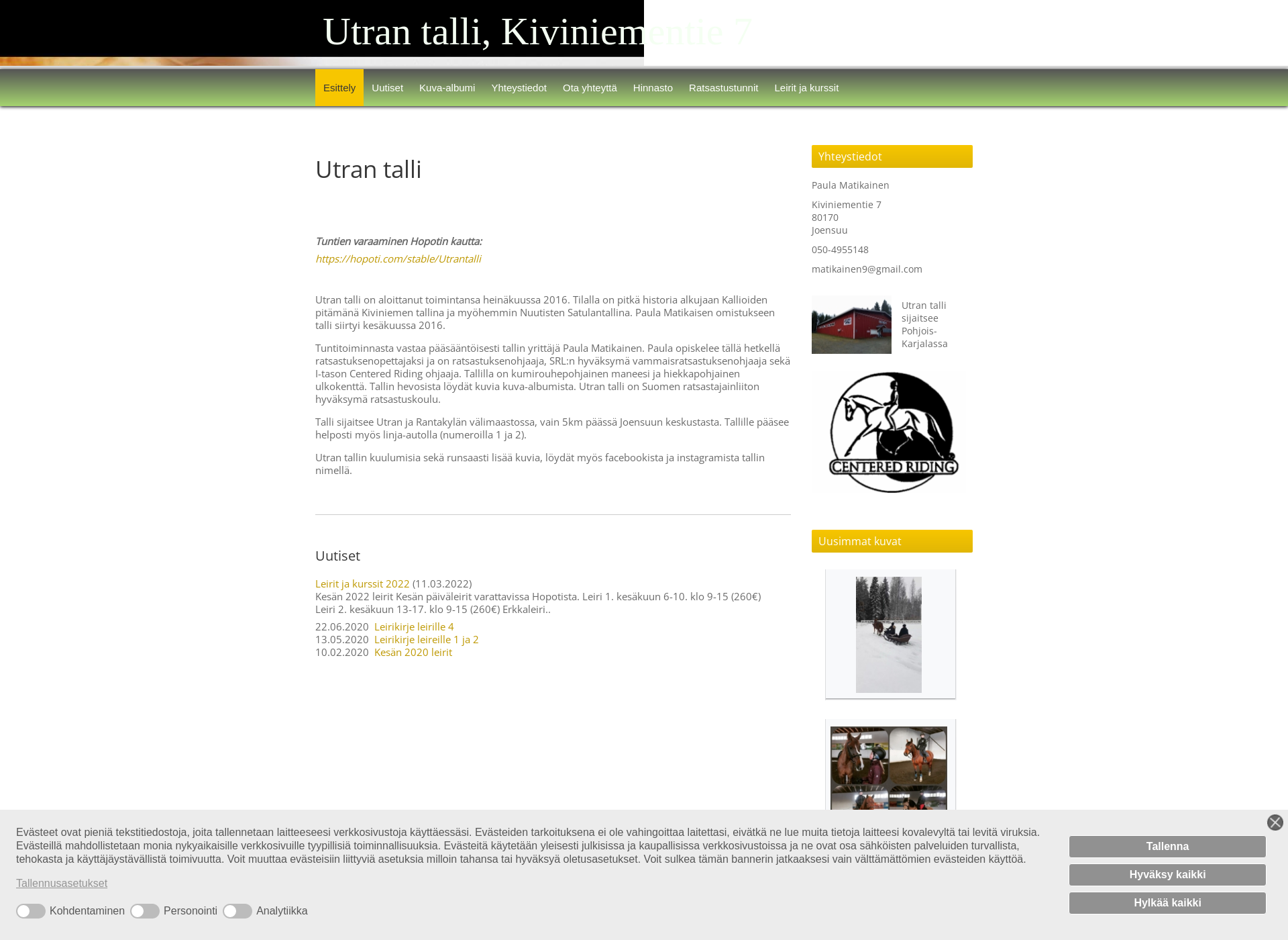 Screenshot for utrantalli.fi