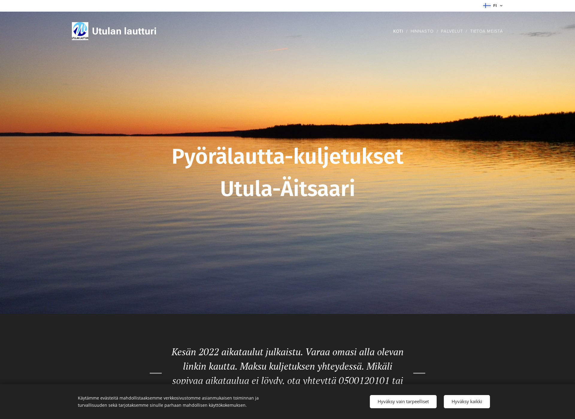 Skärmdump för utulanlautturi.fi