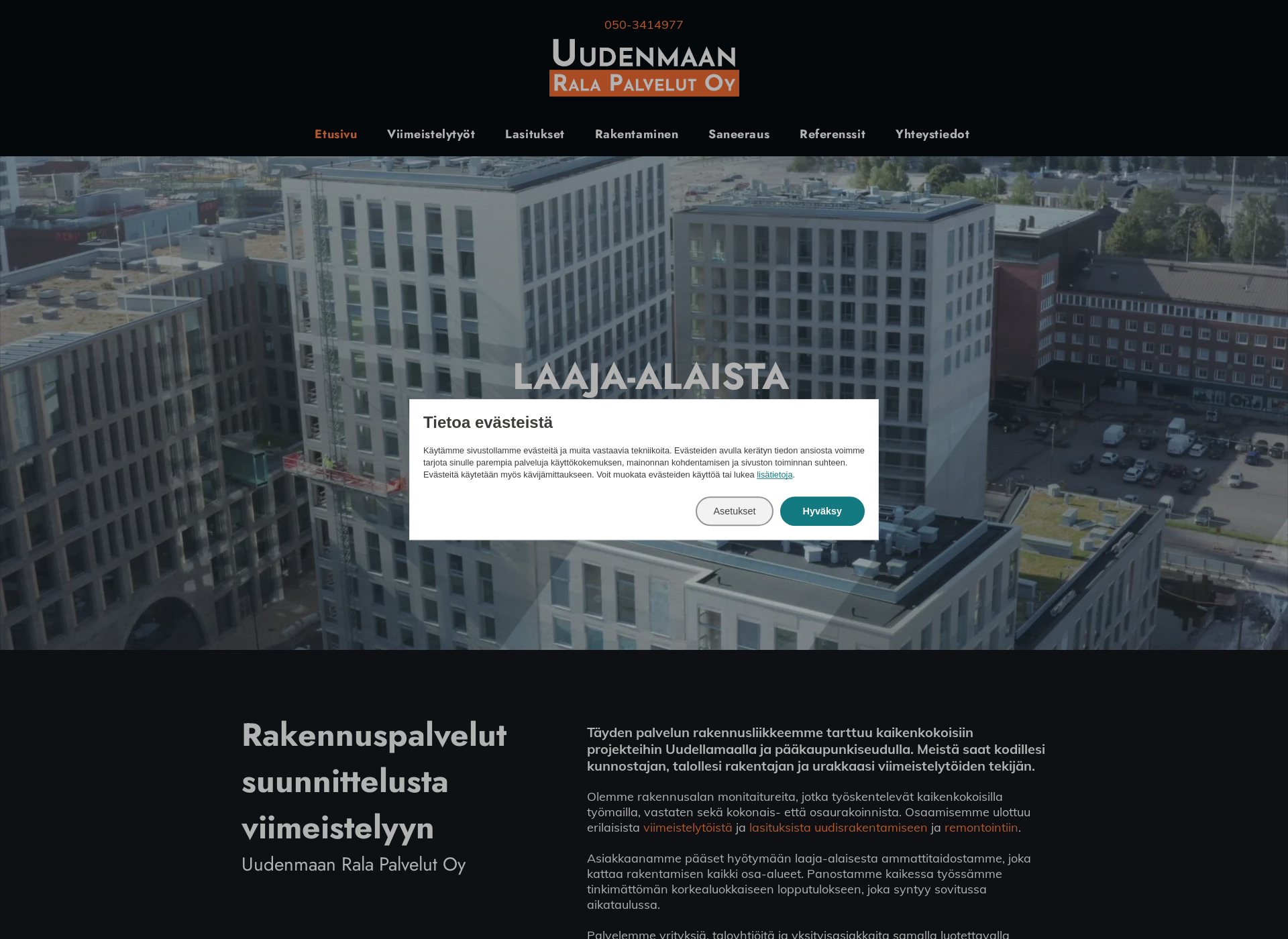 Screenshot for uudenmaanralapalvelut.fi