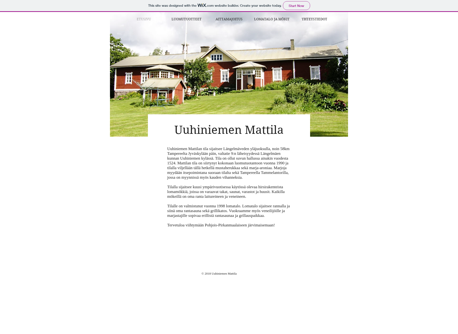 Screenshot for uuhiniemenmattila.fi