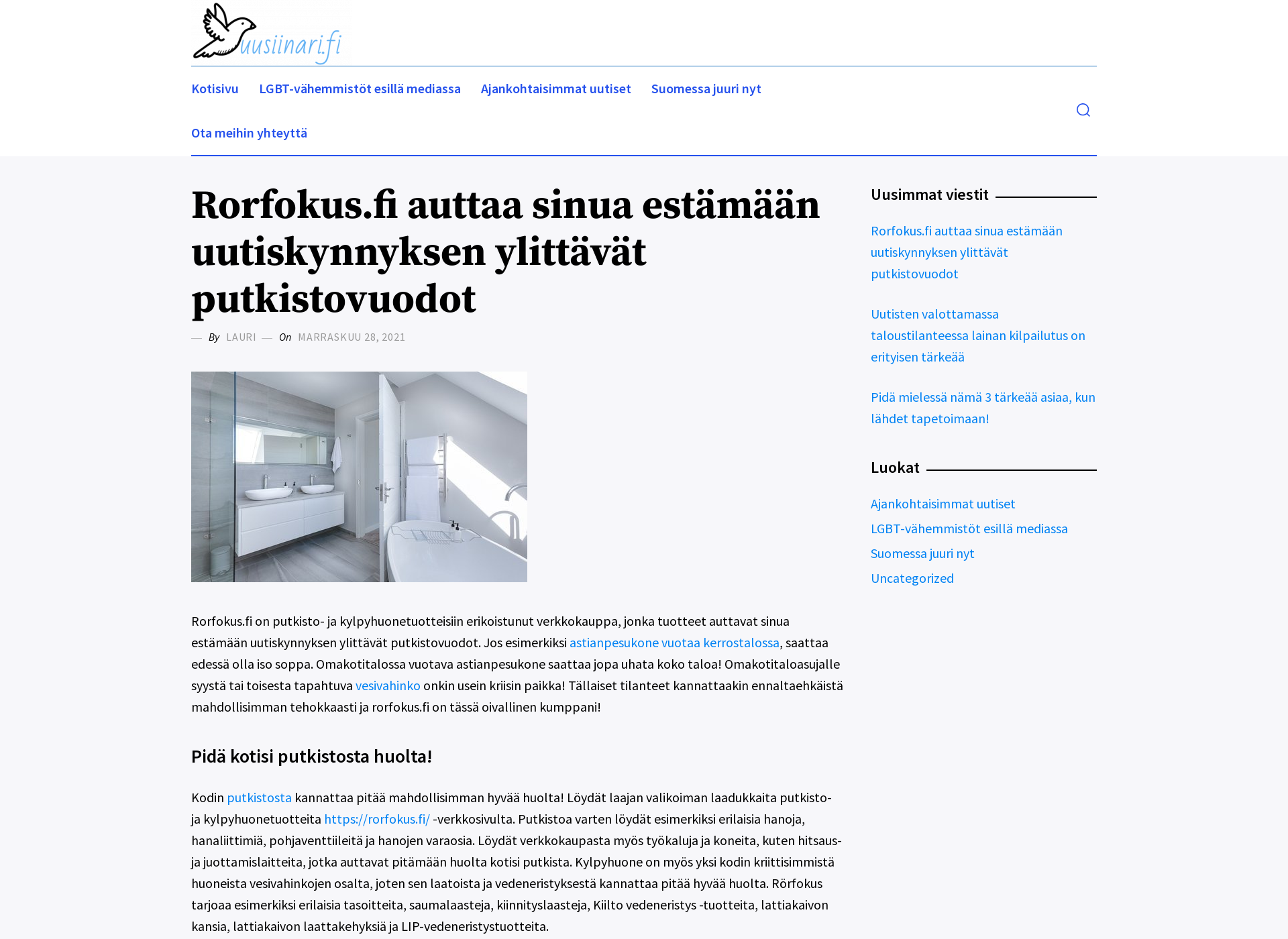 Screenshot for uusiinari.fi