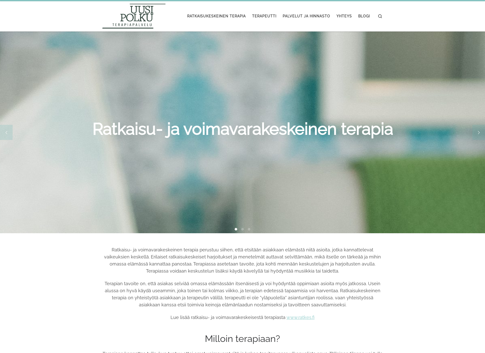 Screenshot for uusipolku.fi