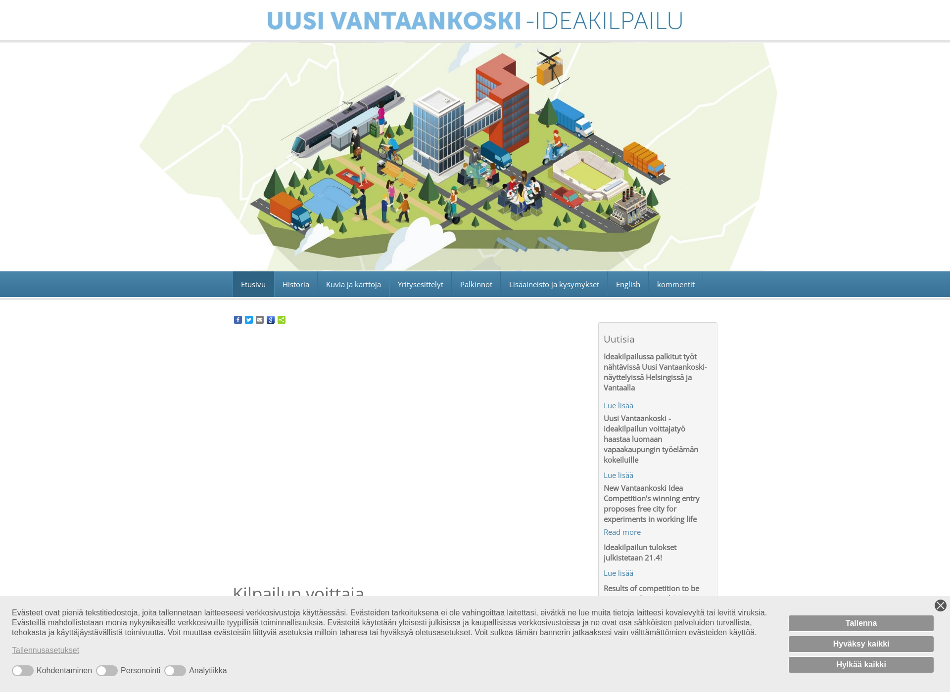 Screenshot for uusivantaankoski.fi