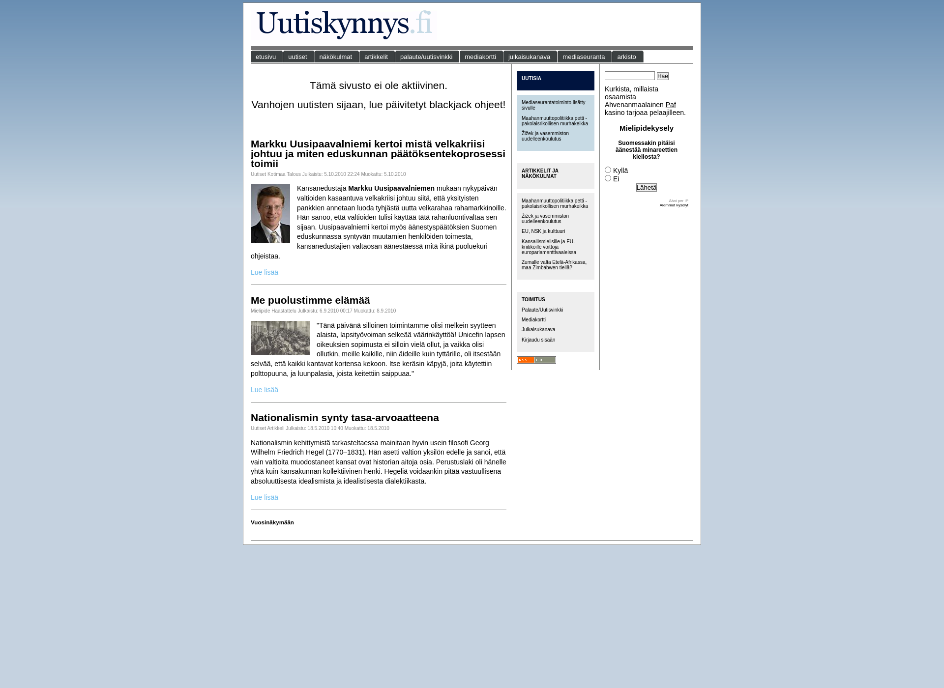 Screenshot for uutiskynnys.fi
