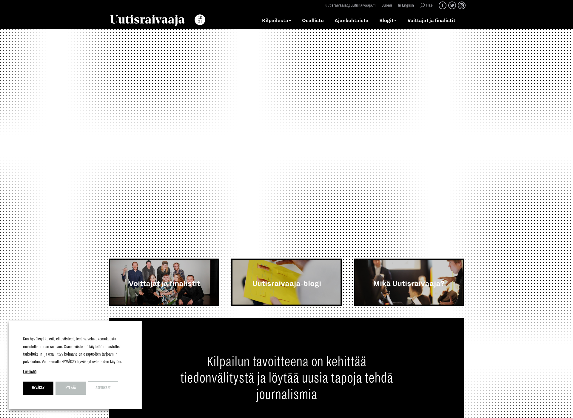 Screenshot for uutisraivaaja.fi