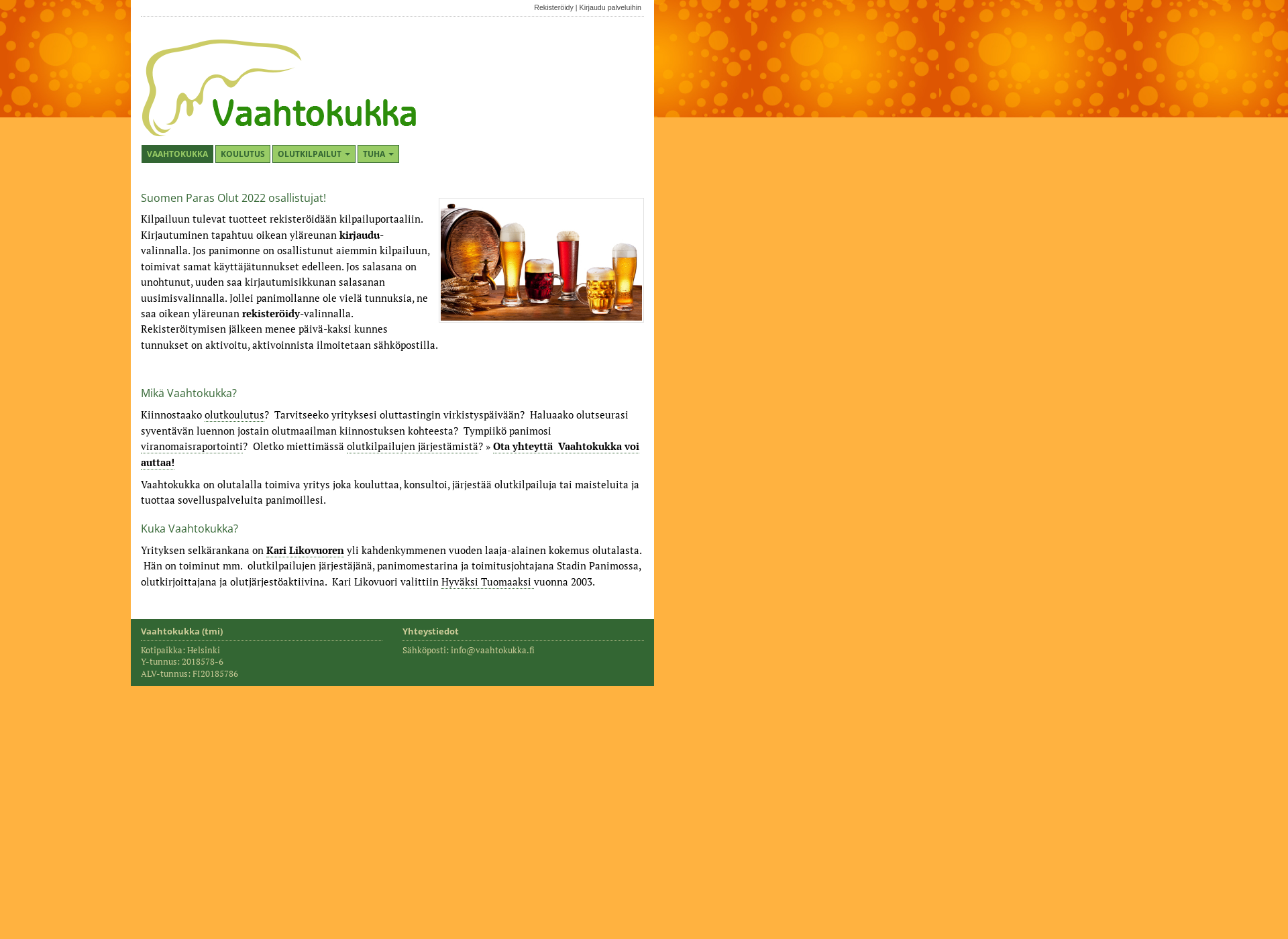 Screenshot for vaahtokukka.fi