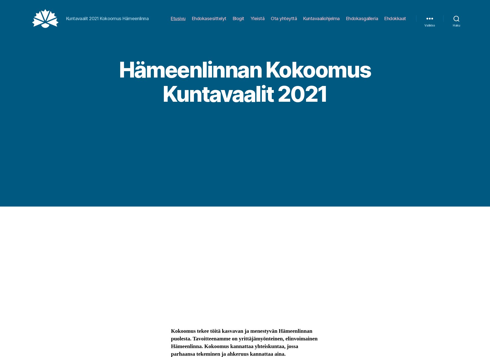 Screenshot for vaalithameenlinna.fi