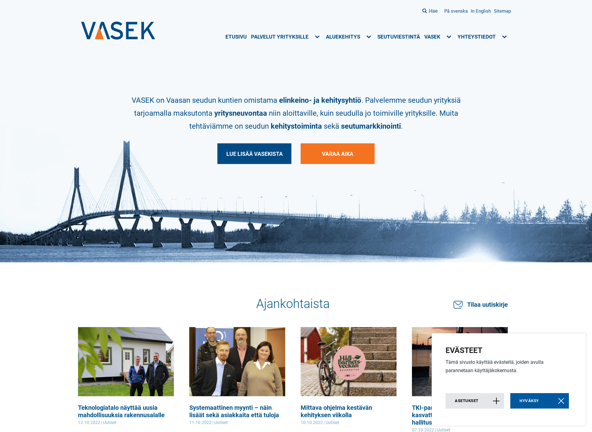 Screenshot for vaasanseudunkehitys.fi