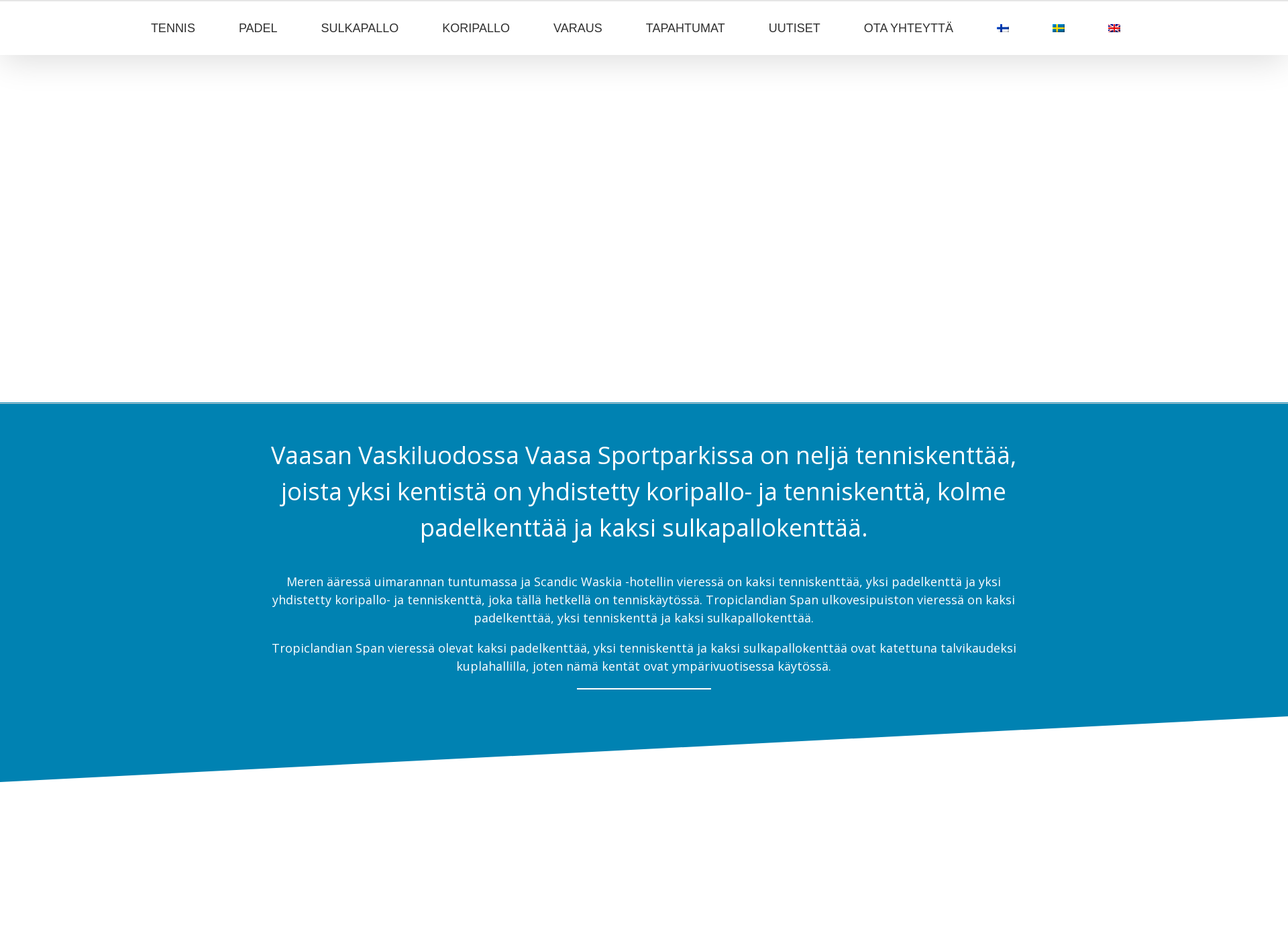 Screenshot for vaasasportpark.fi