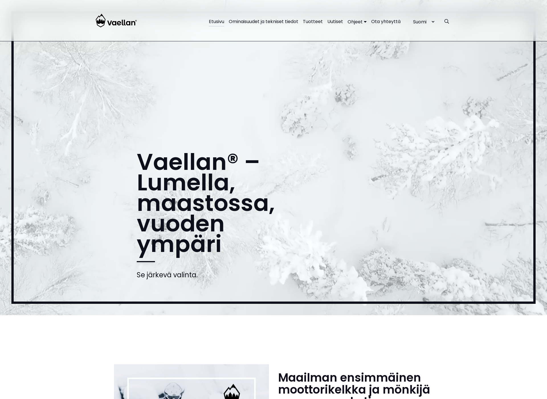 Screenshot for vaellan.fi