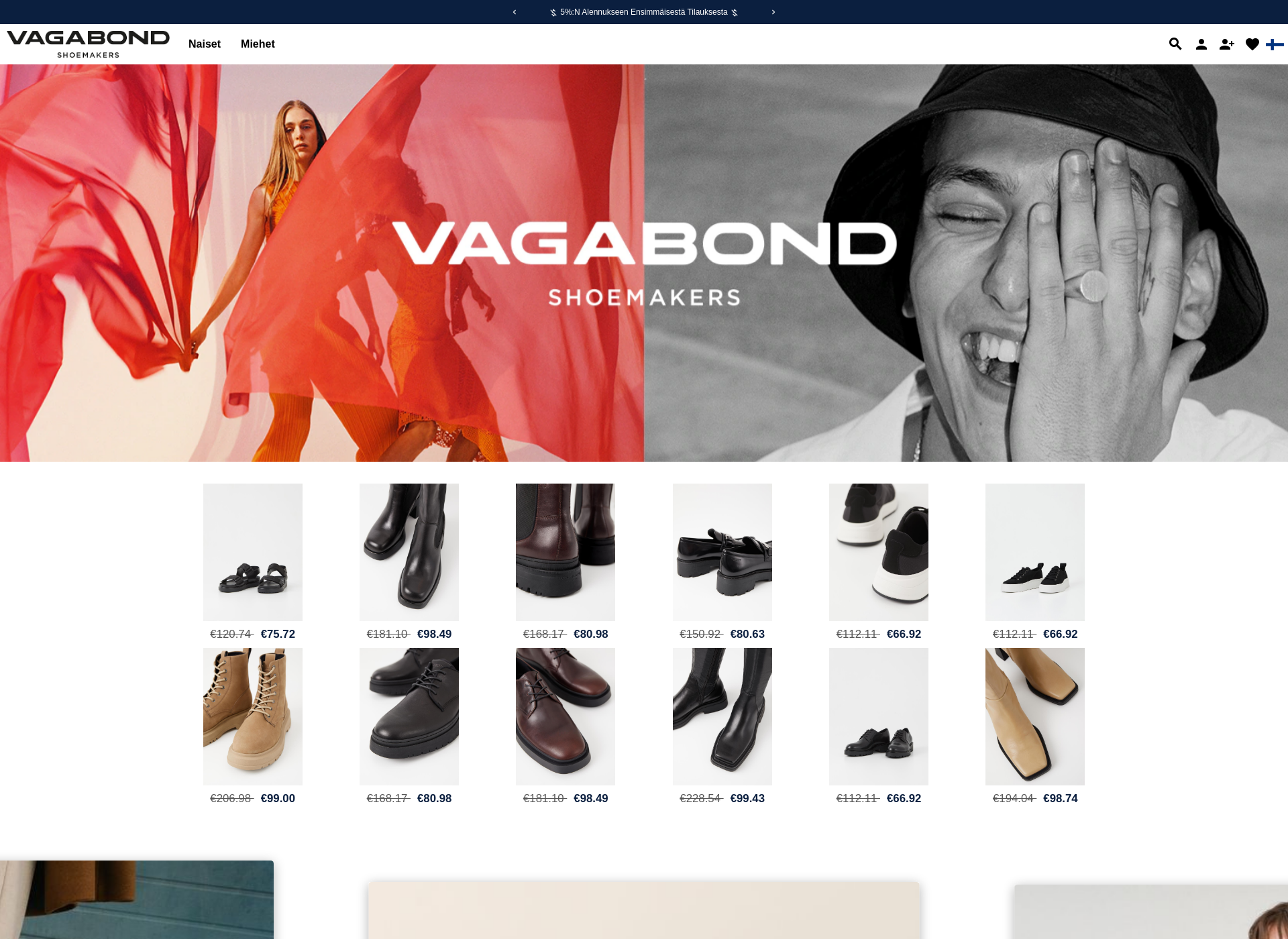Screenshot for vagabondsuomi.fi