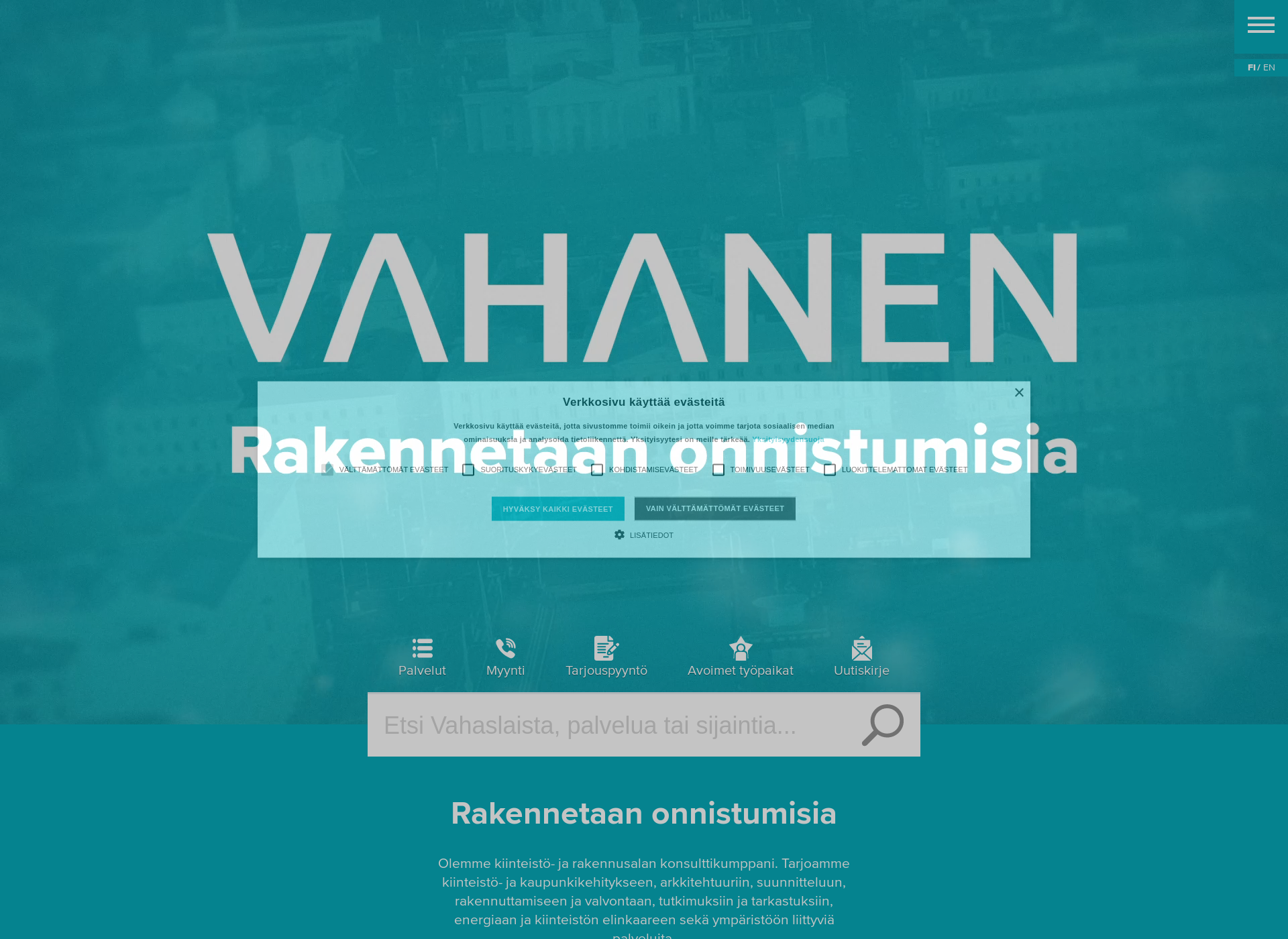 Screenshot for vahanen.fi