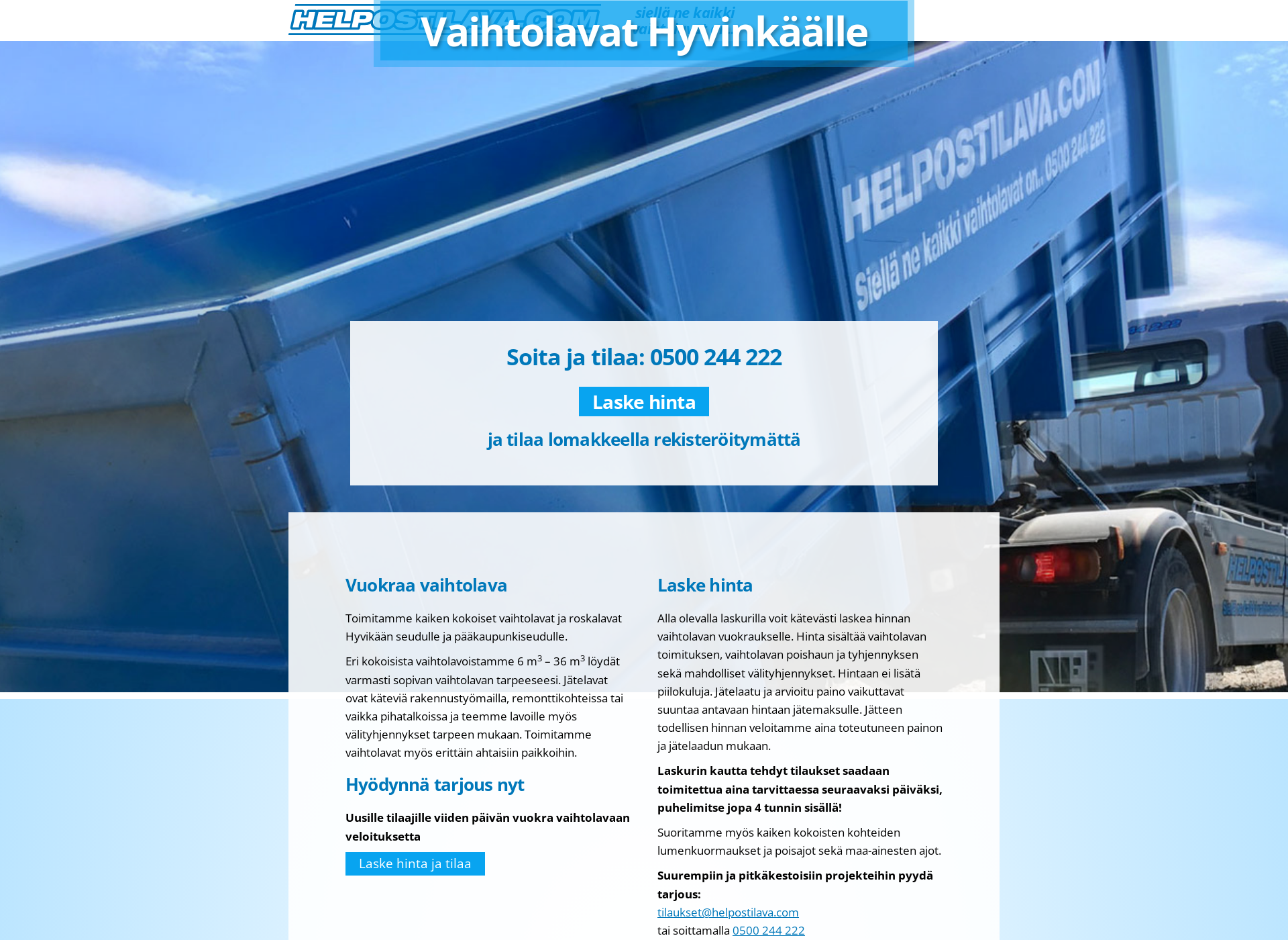 Screenshot for vaihtolava-hyvinkaa.fi