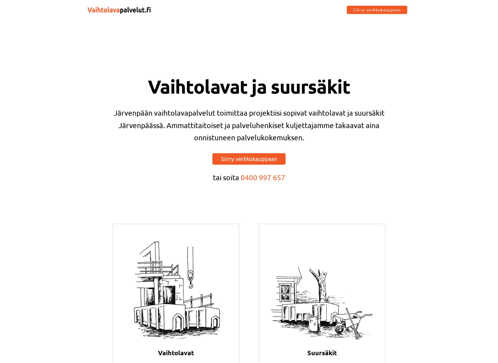 Screenshot for vaihtolavat-jarvenpaa.fi