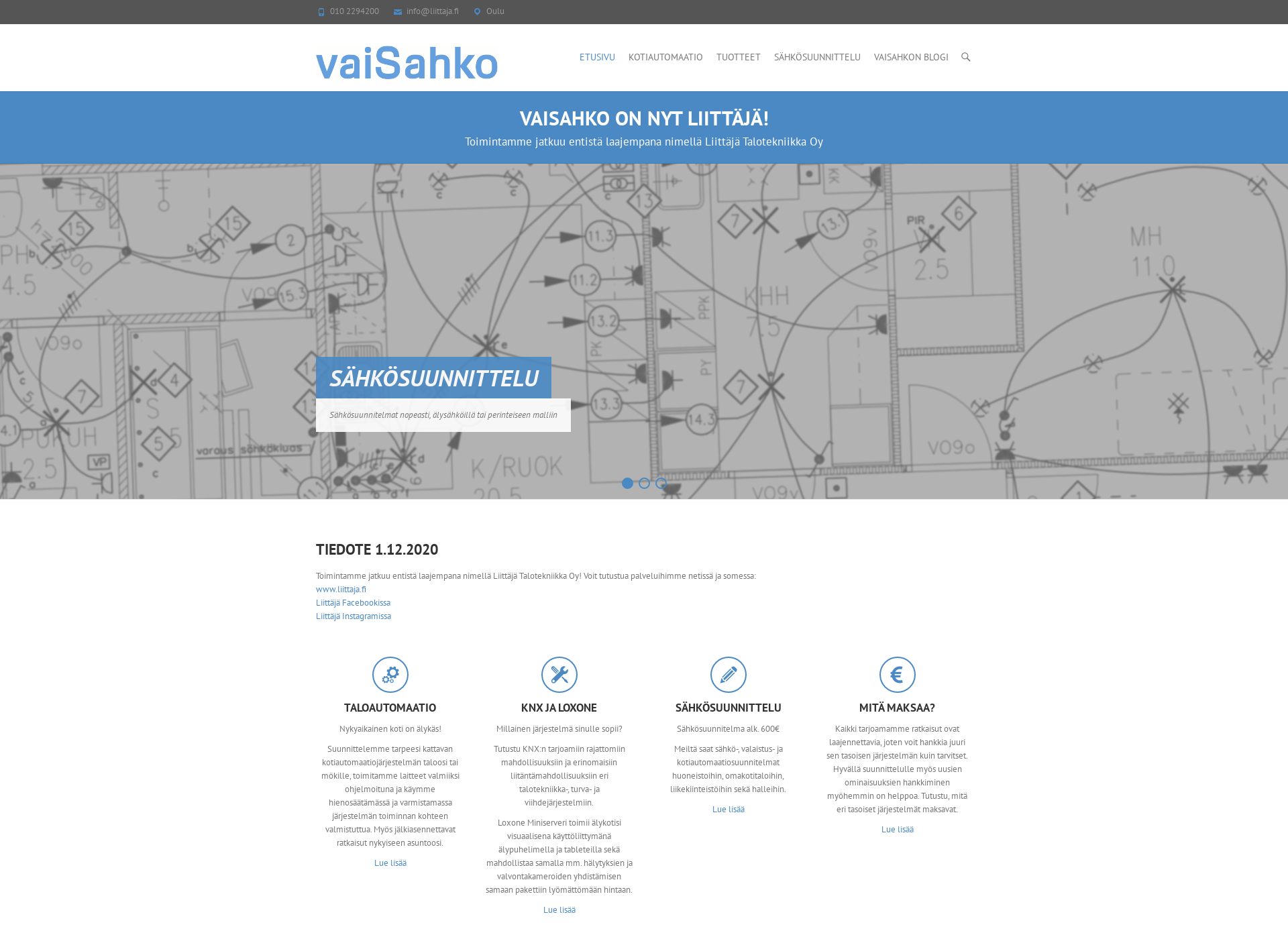 Screenshot for vaisahko.fi
