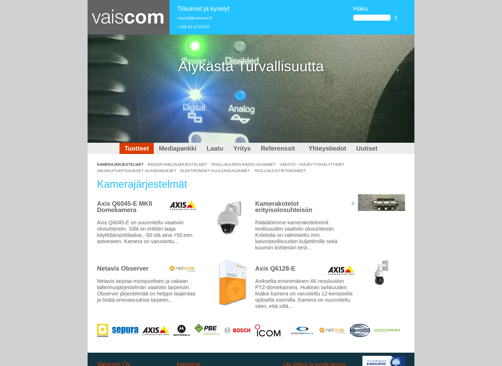 Skärmdump för vaiscom.fi