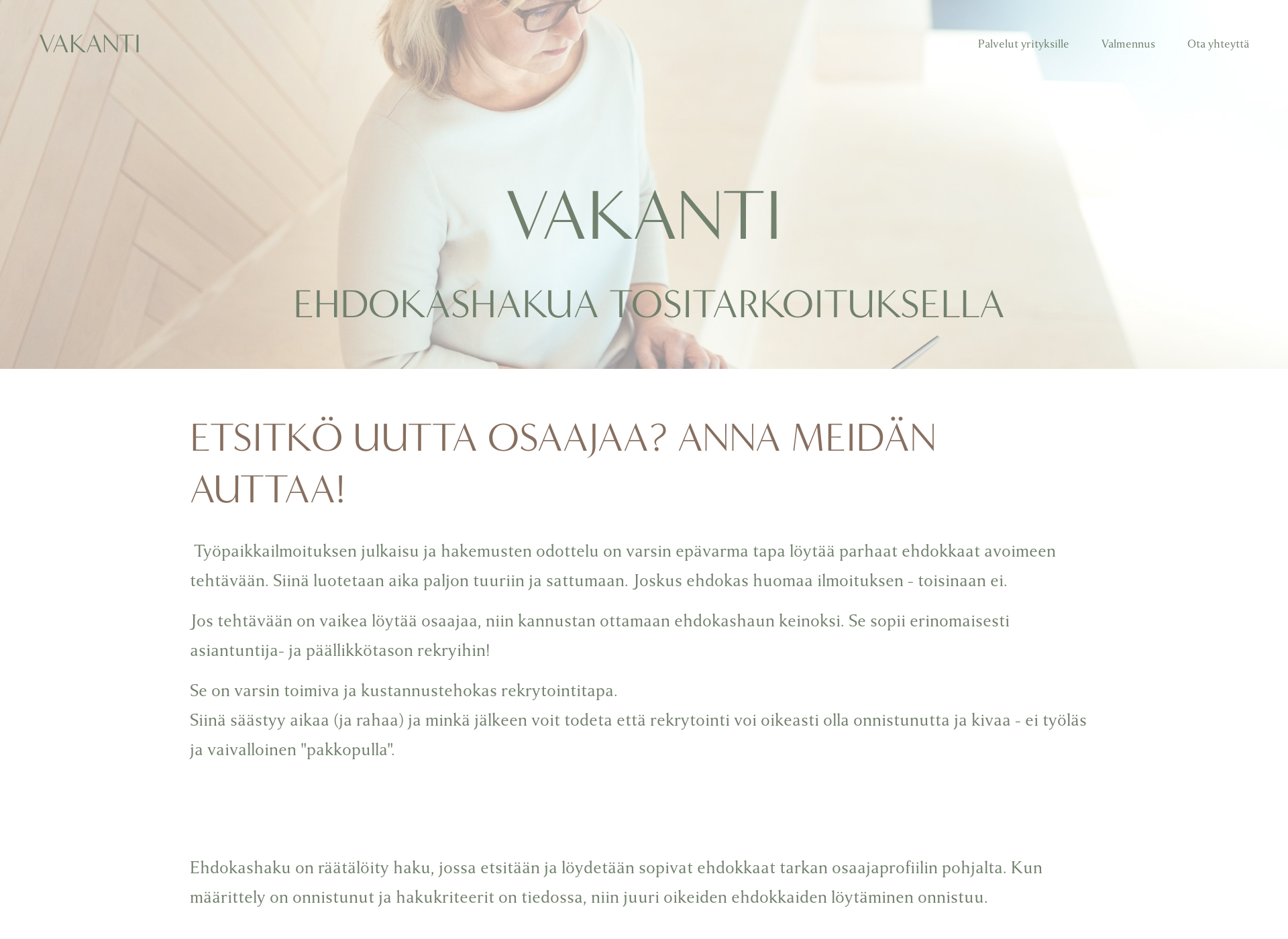 Screenshot for vakanti.fi