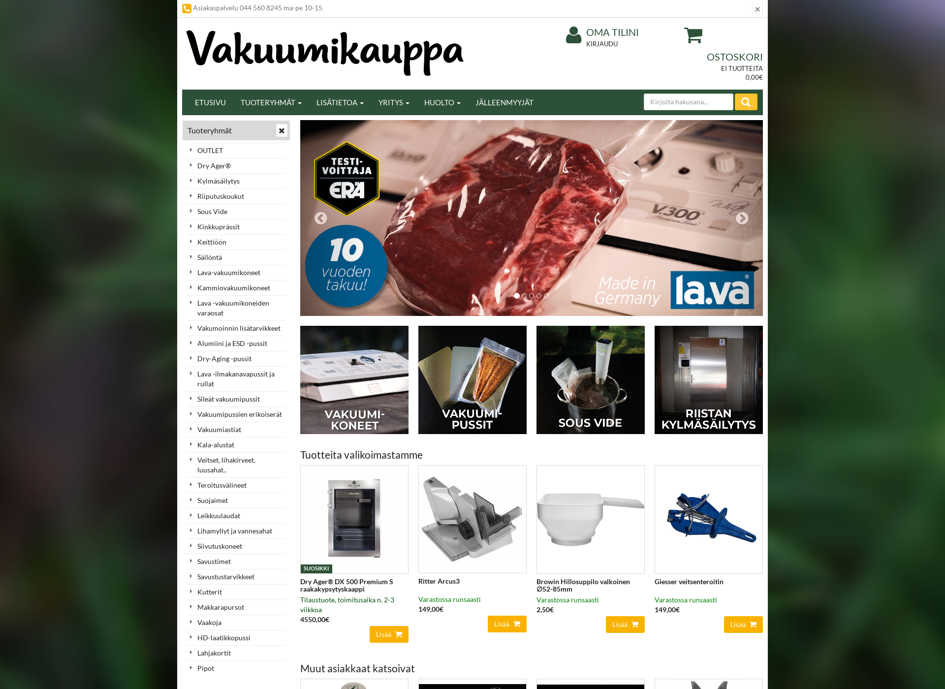 Screenshot for vakuumi.fi