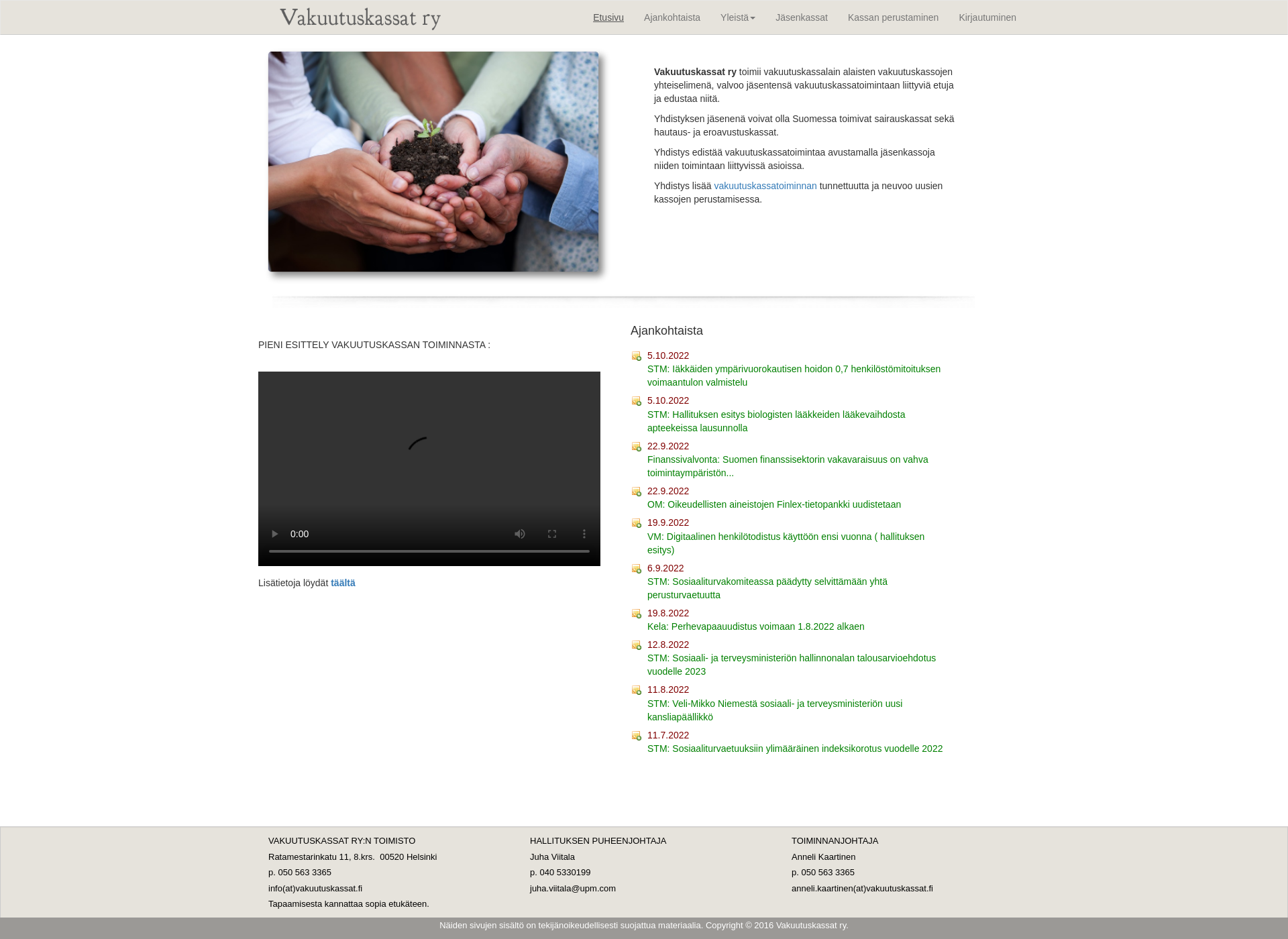 Screenshot for vakuutuskassat.fi